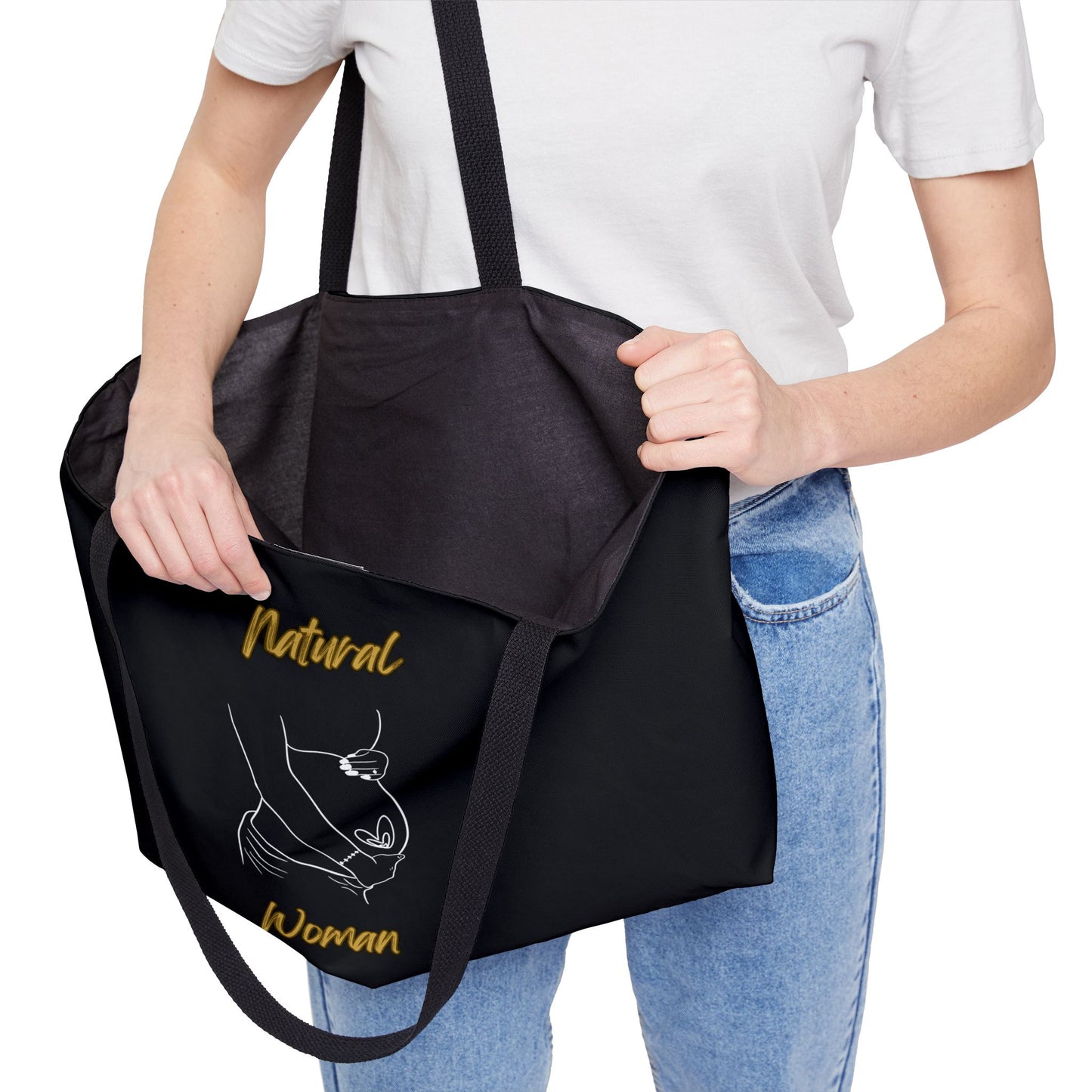 Natural Woman Loved In & Out (WL) Weekender Tote Bag BLACK