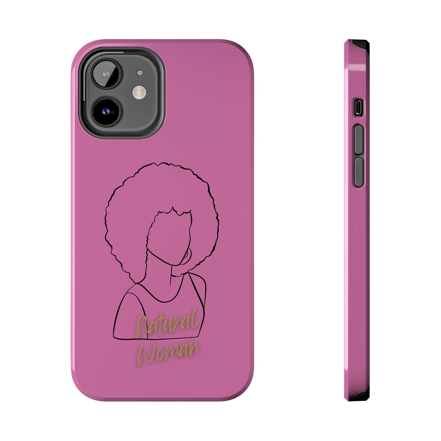 Natural Woman Afro (BL)Tough Phone Cases LIGHT PINK