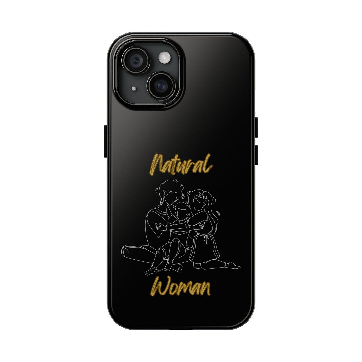 Natural Woman Bear Hugs (WL) Tough Phone Cases BLACK