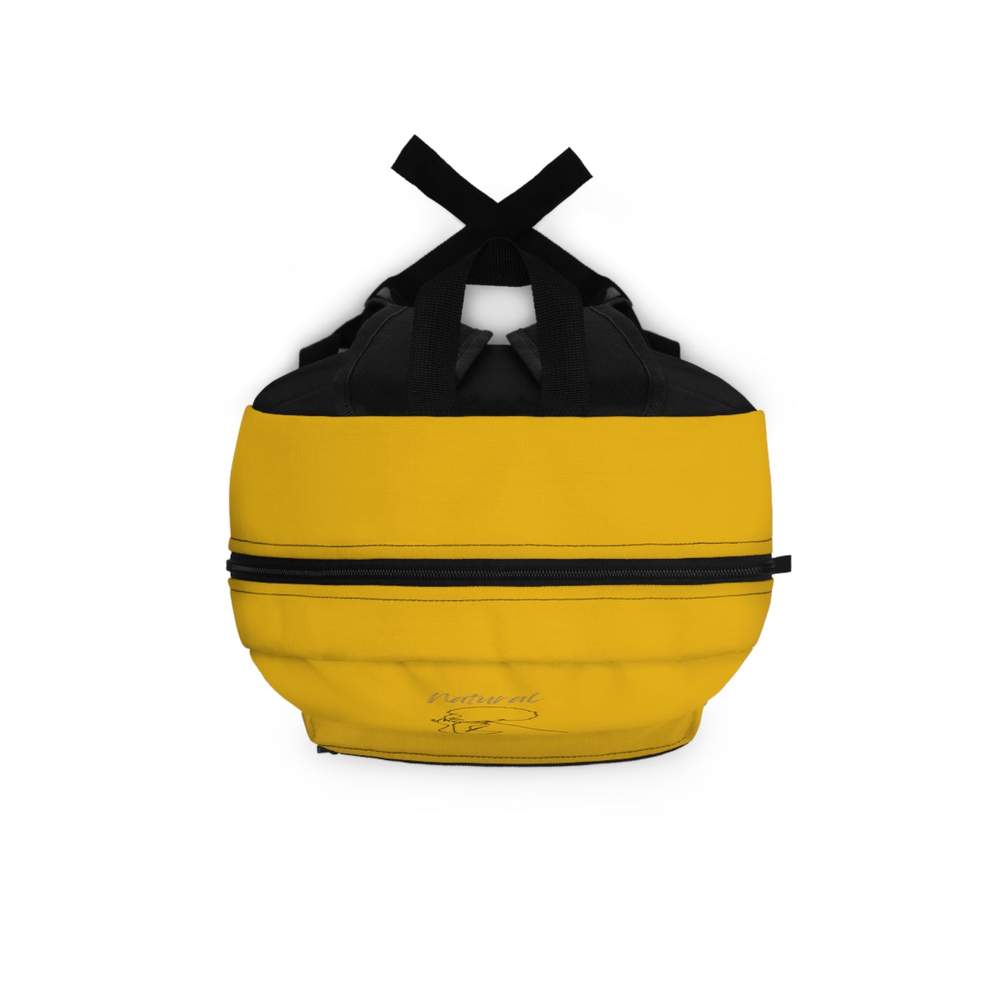 Natural Woman Cute Afro (BL) Backpack YELLOW