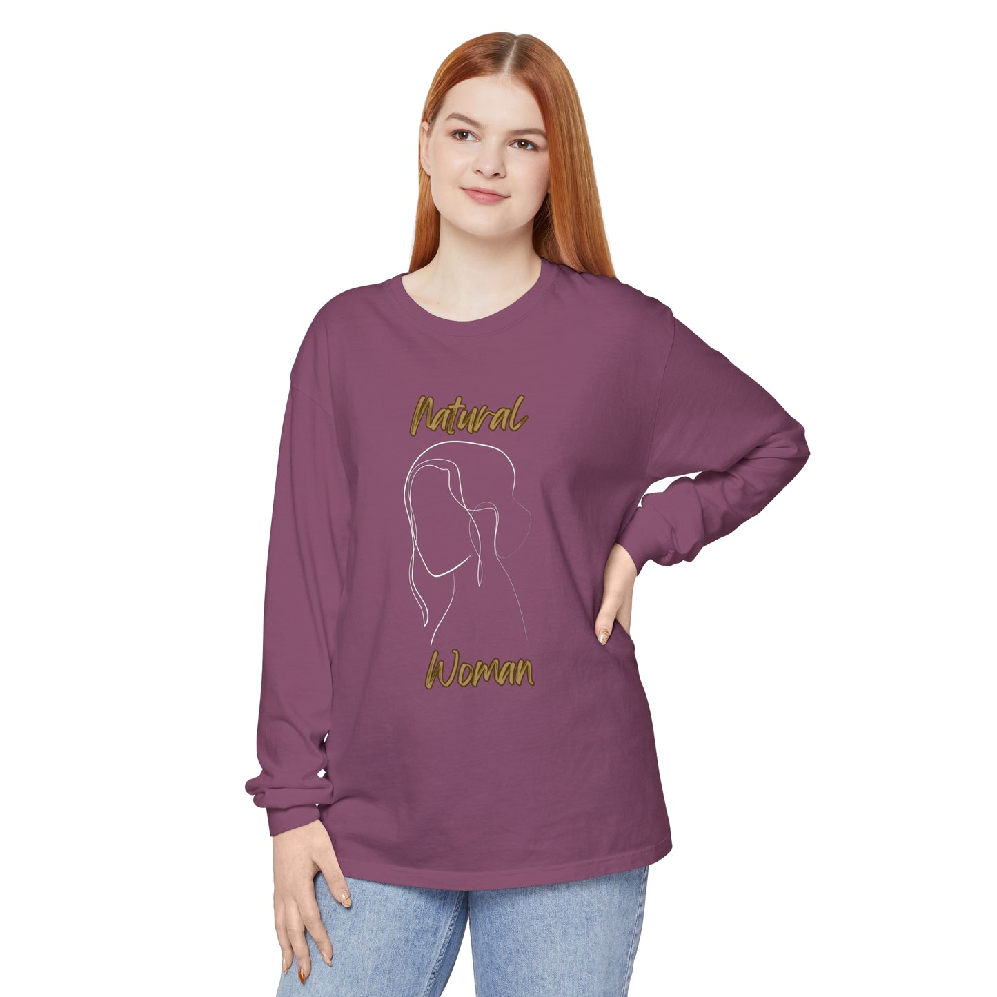 Natural Woman Hanging Hair (WL)  Long Sleeve T-Shirt