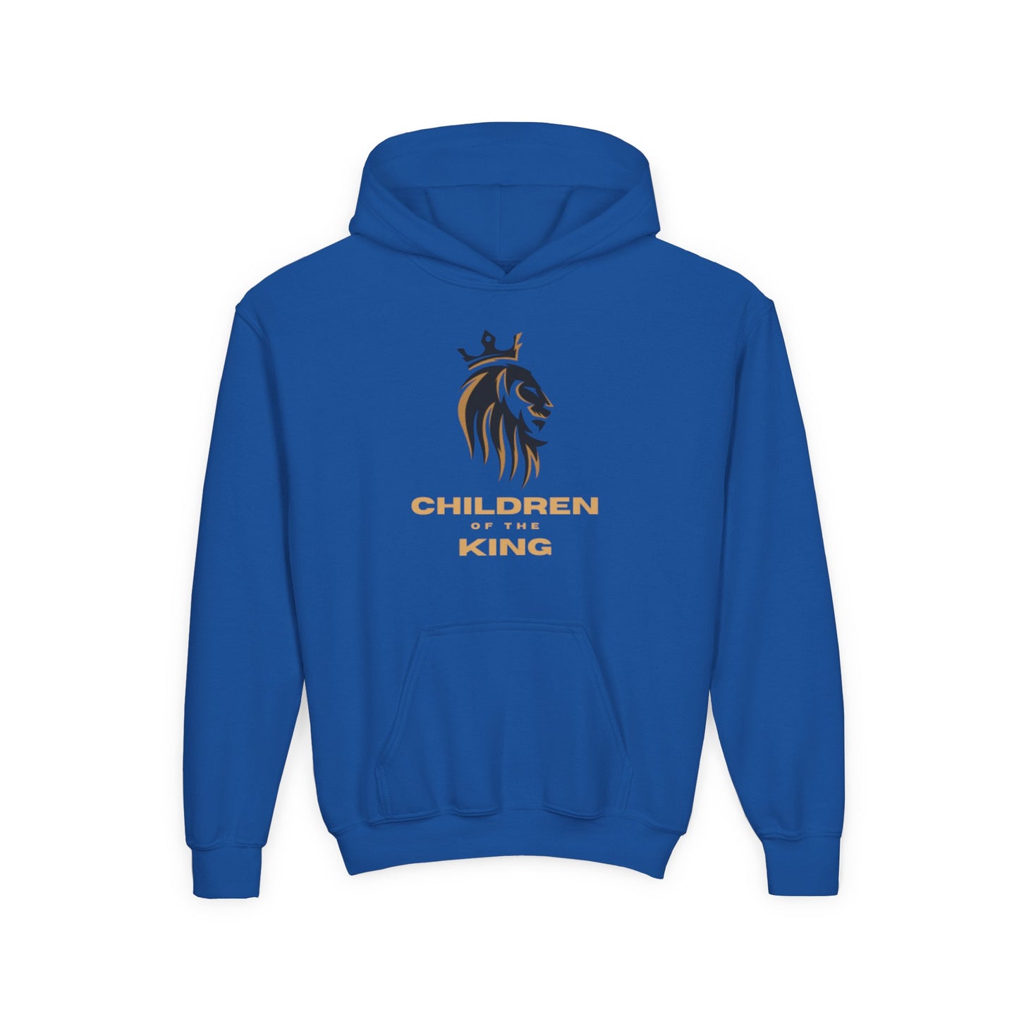 "Children of the King" Hoodie - BLACK Lion Design with Isaiah 54:13