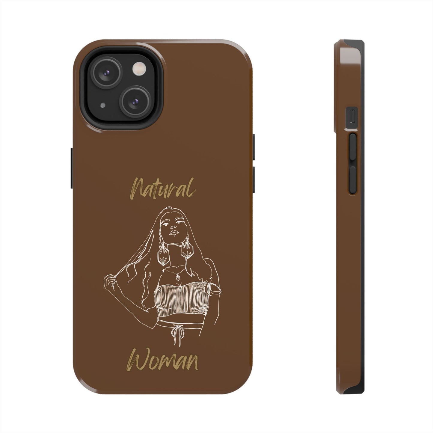 Natural Woman Thinking (WL)Tough Phone Cases BROWN