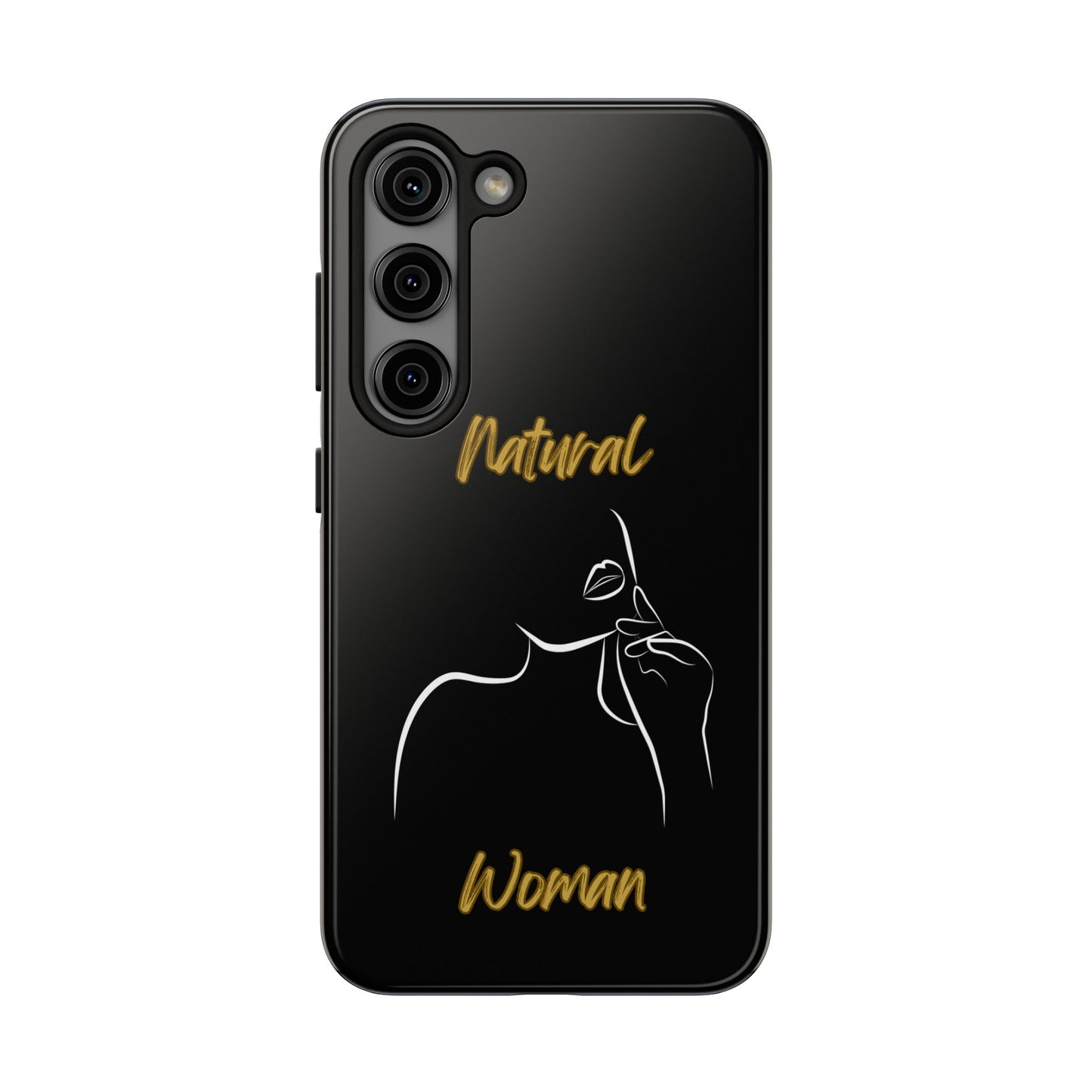 Natural Woman Chin Up (WL)Tough Phone Cases BLACK