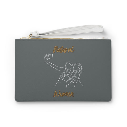 Natural Women Friends Selfie (WL) Clutch Bag DARK GREY