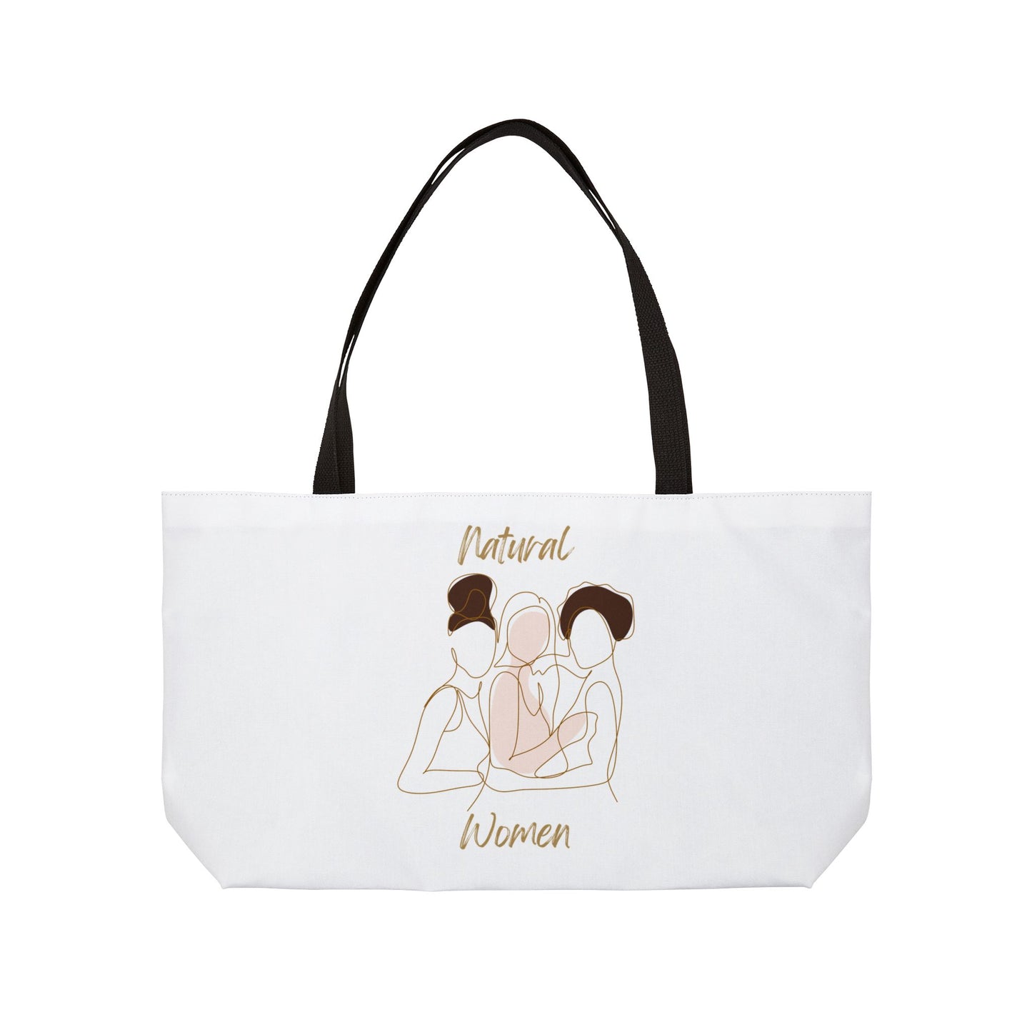 Natural Women Friends (BL) Weekender Tote Bag WHITE