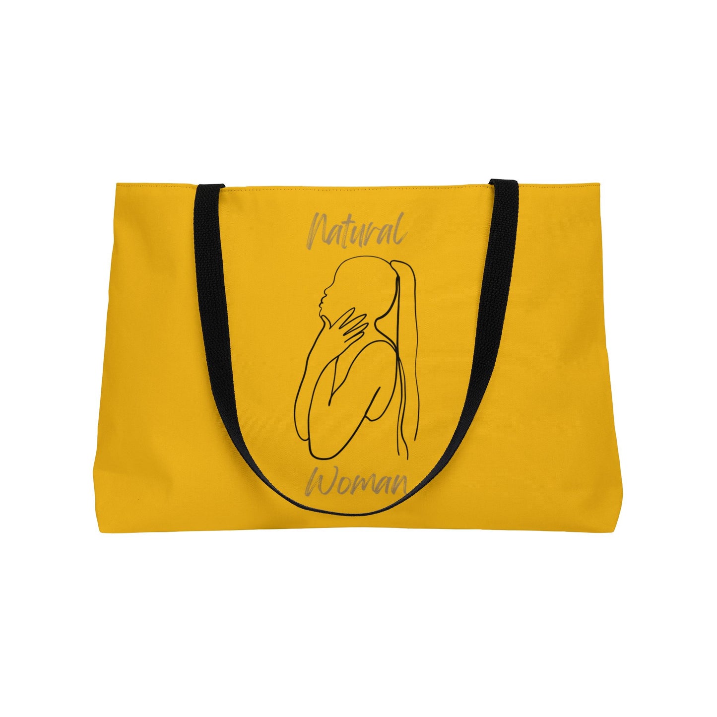 Natural Woman Ponytail (BL) Weekender Tote Bag YELLOW