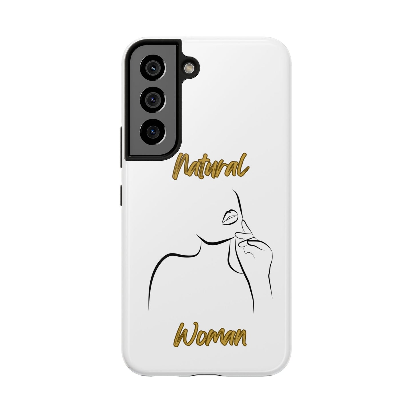 Natural Woman Chin Up (BL)Tough Phone Cases WHITE