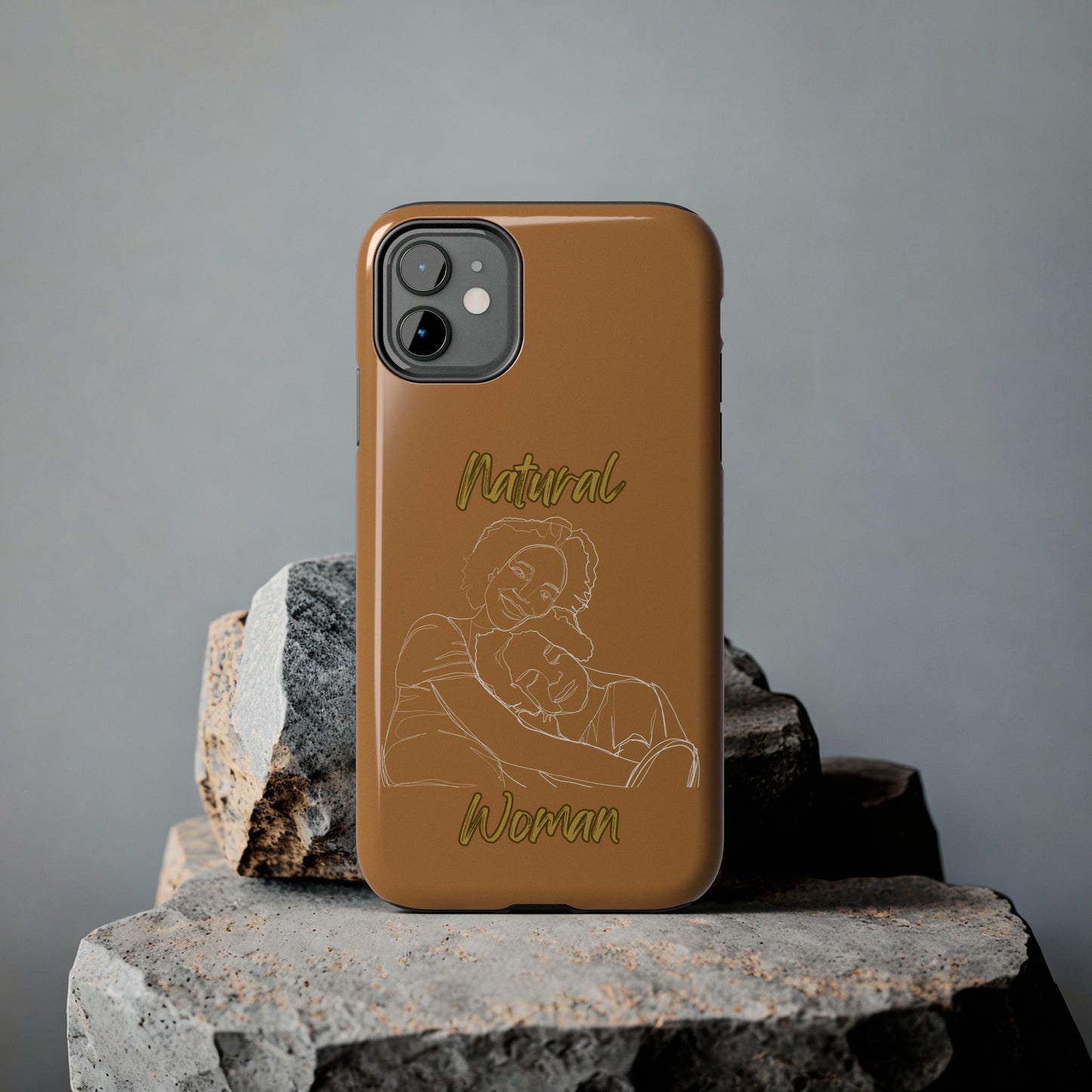 Natural Woman Loving Embrace (WL)Tough Phone Cases LIGHT BROWN