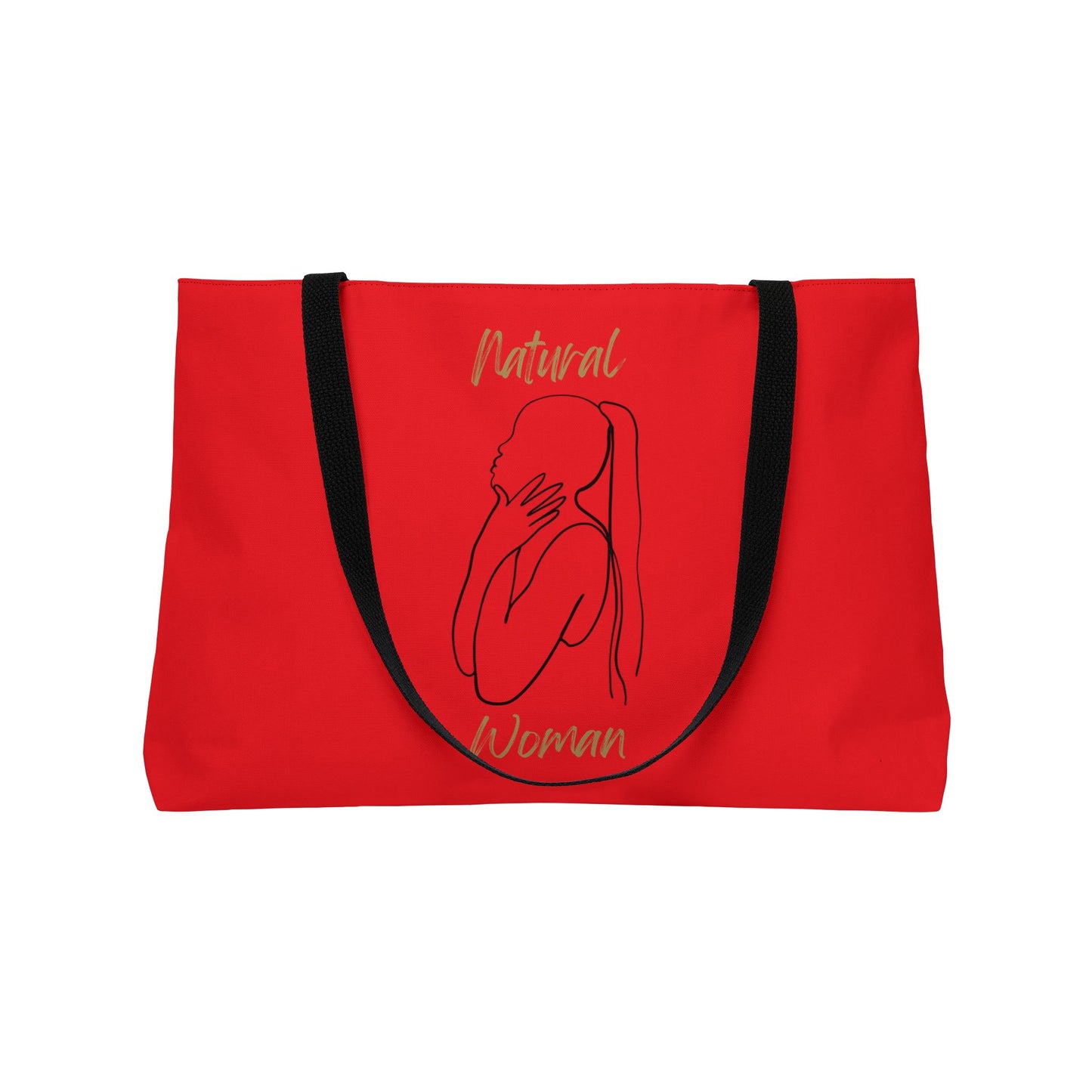 Natural Woman Ponytail (BL) Weekender Tote Bag RED