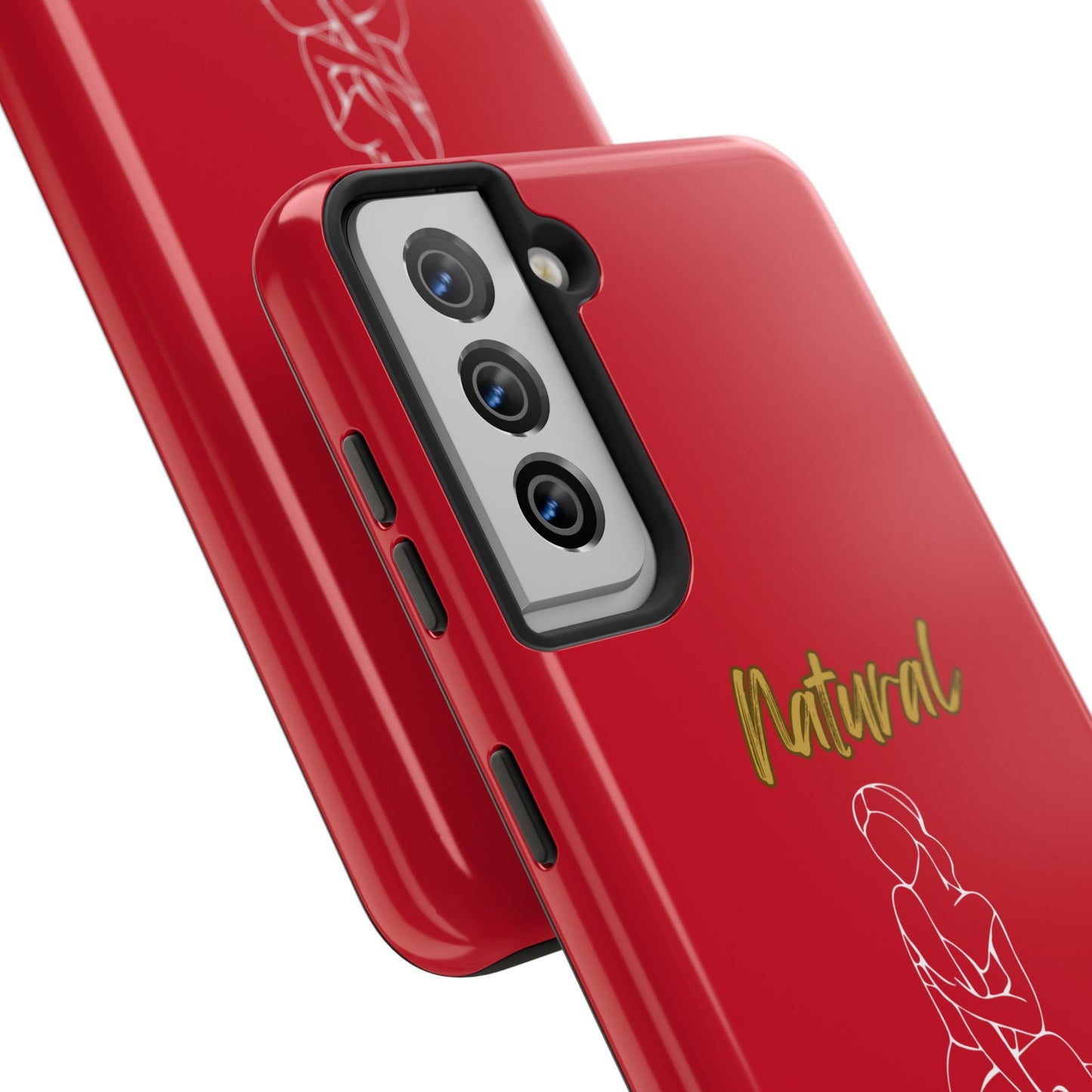 Natural Woman Shoulder Action (WL)Tough Phone Cases DARK RED