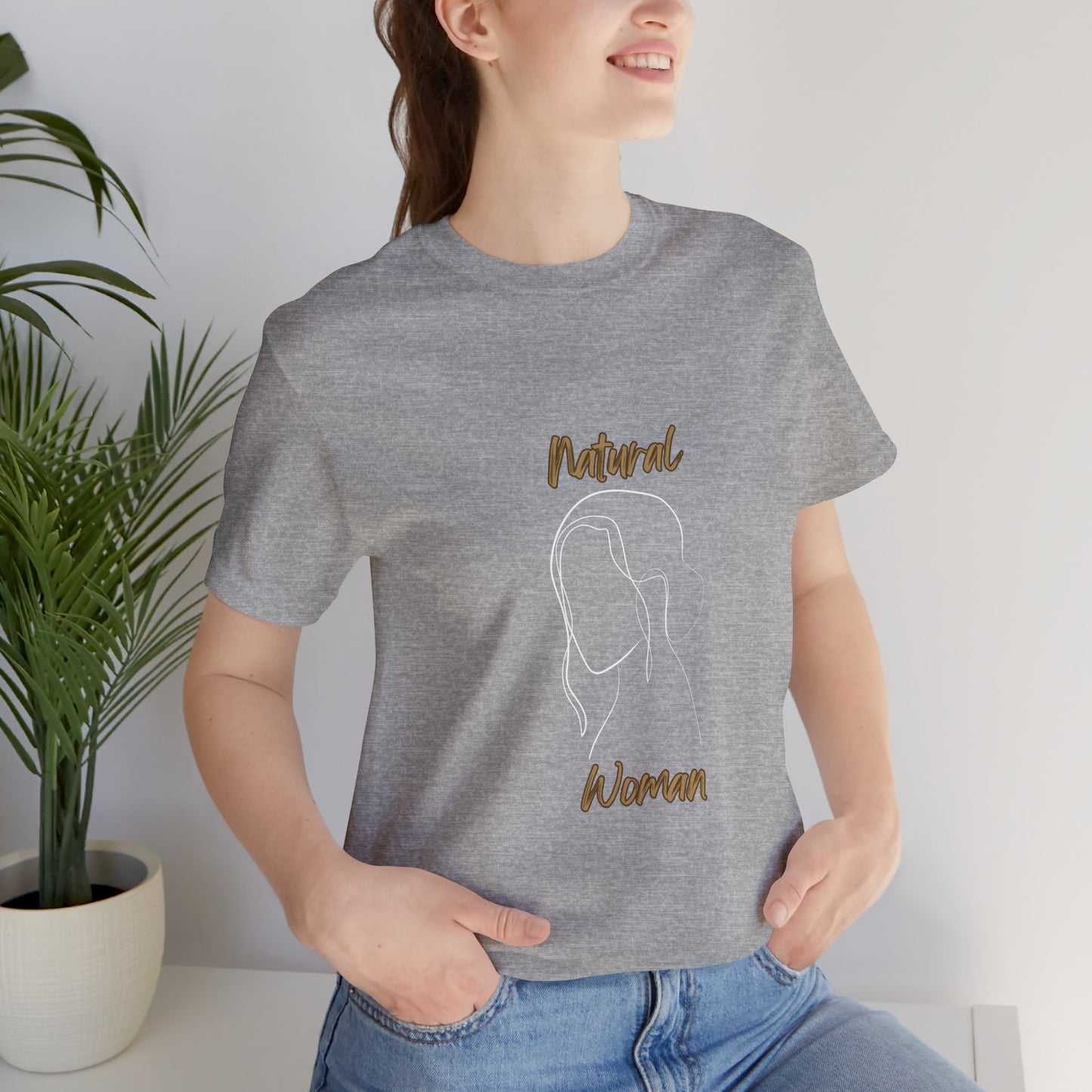 Natural Woman Hanging Hair (WL) Short Sleeve T-Shirt