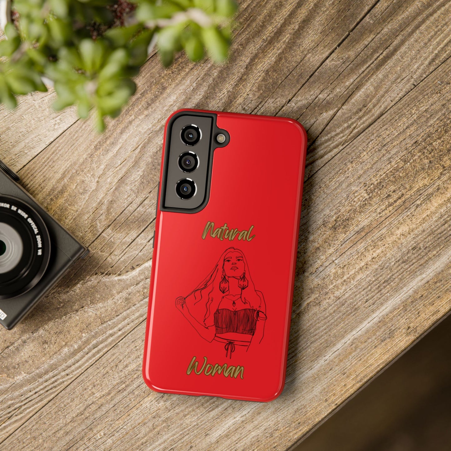 Natural Woman Thinking (BL)Tough Phone Cases RED