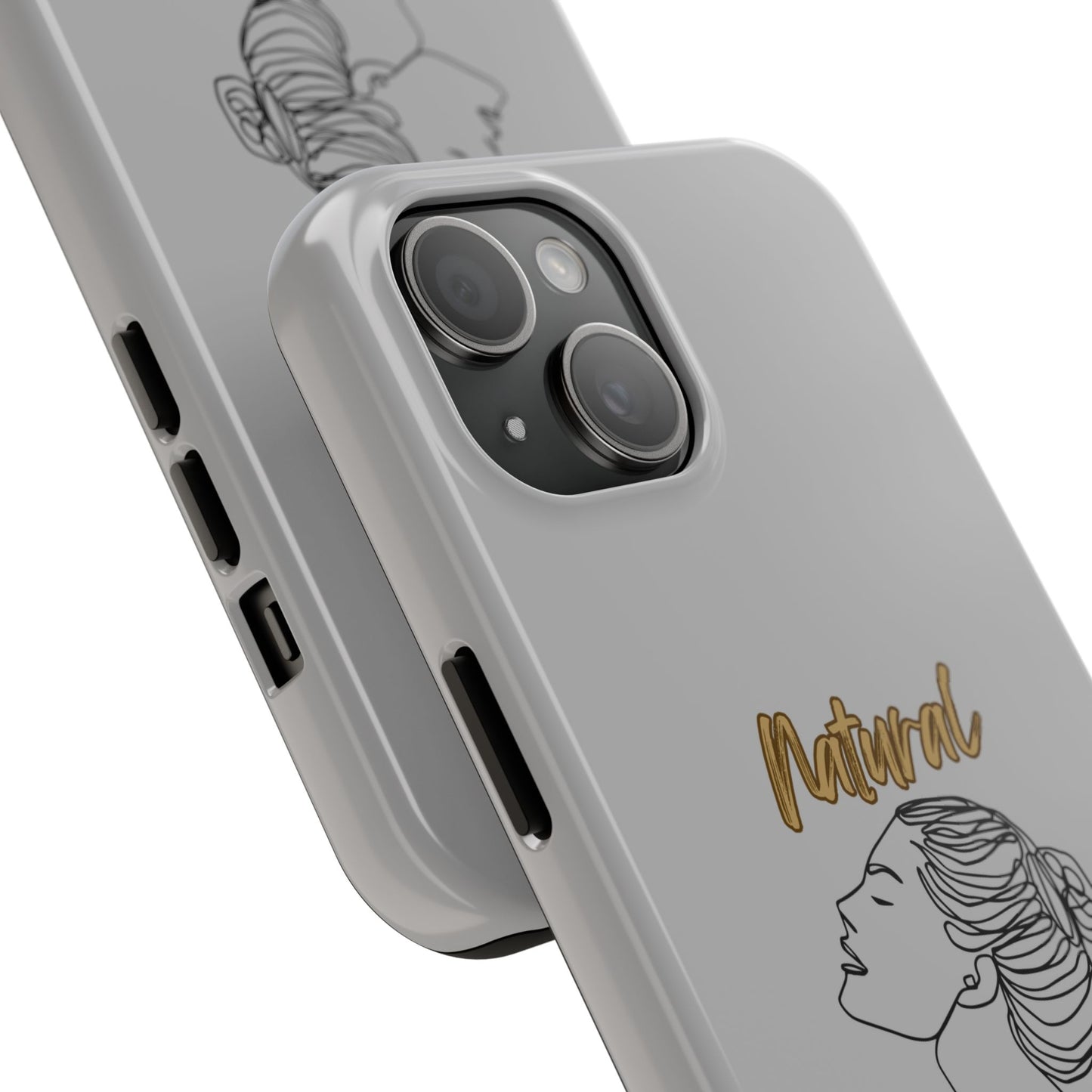 Natural Woman Wet Bun (BL) Tough Phone Cases LIGHT GREY