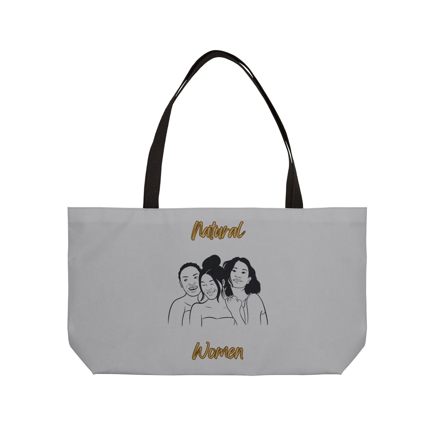 Natural Women Laughing Friends (BL) Weekender Tote Bag LIGHT GREY