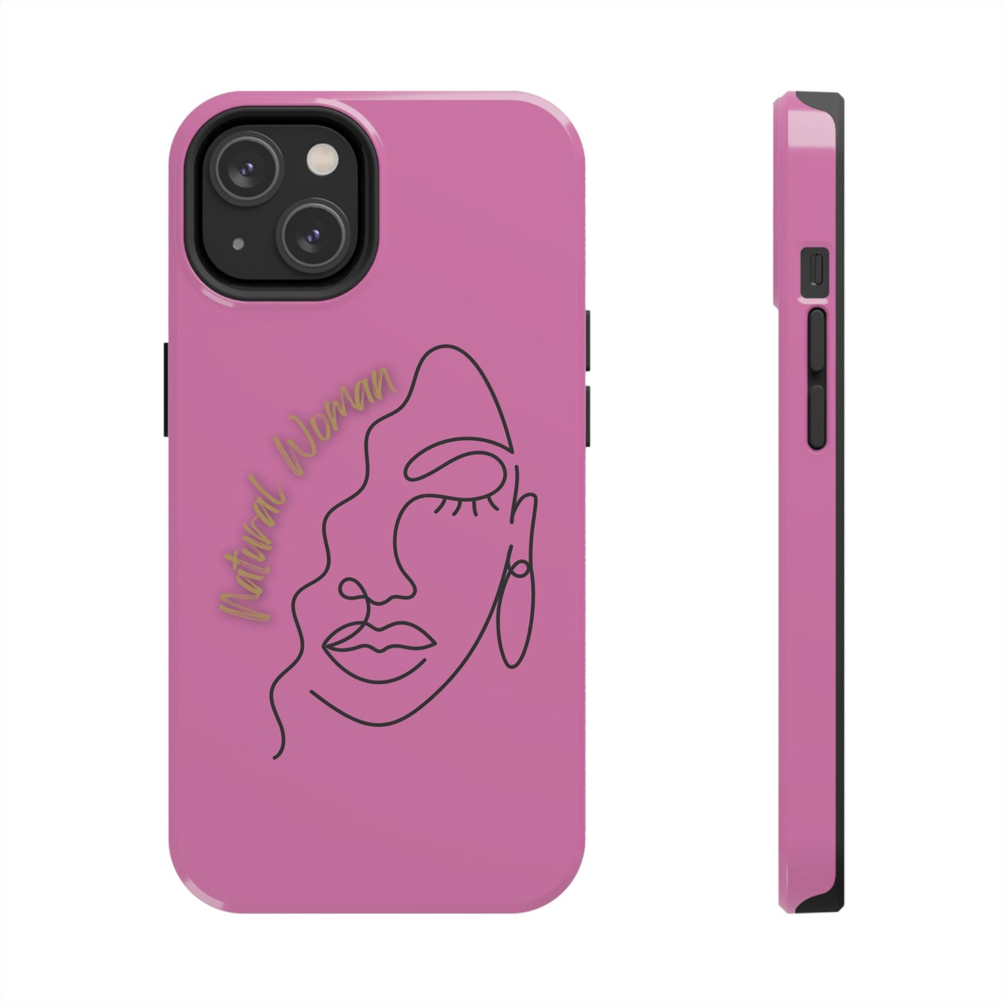 Natural Woman Half Face (BL)Tough Phone Case LIGHT PINK