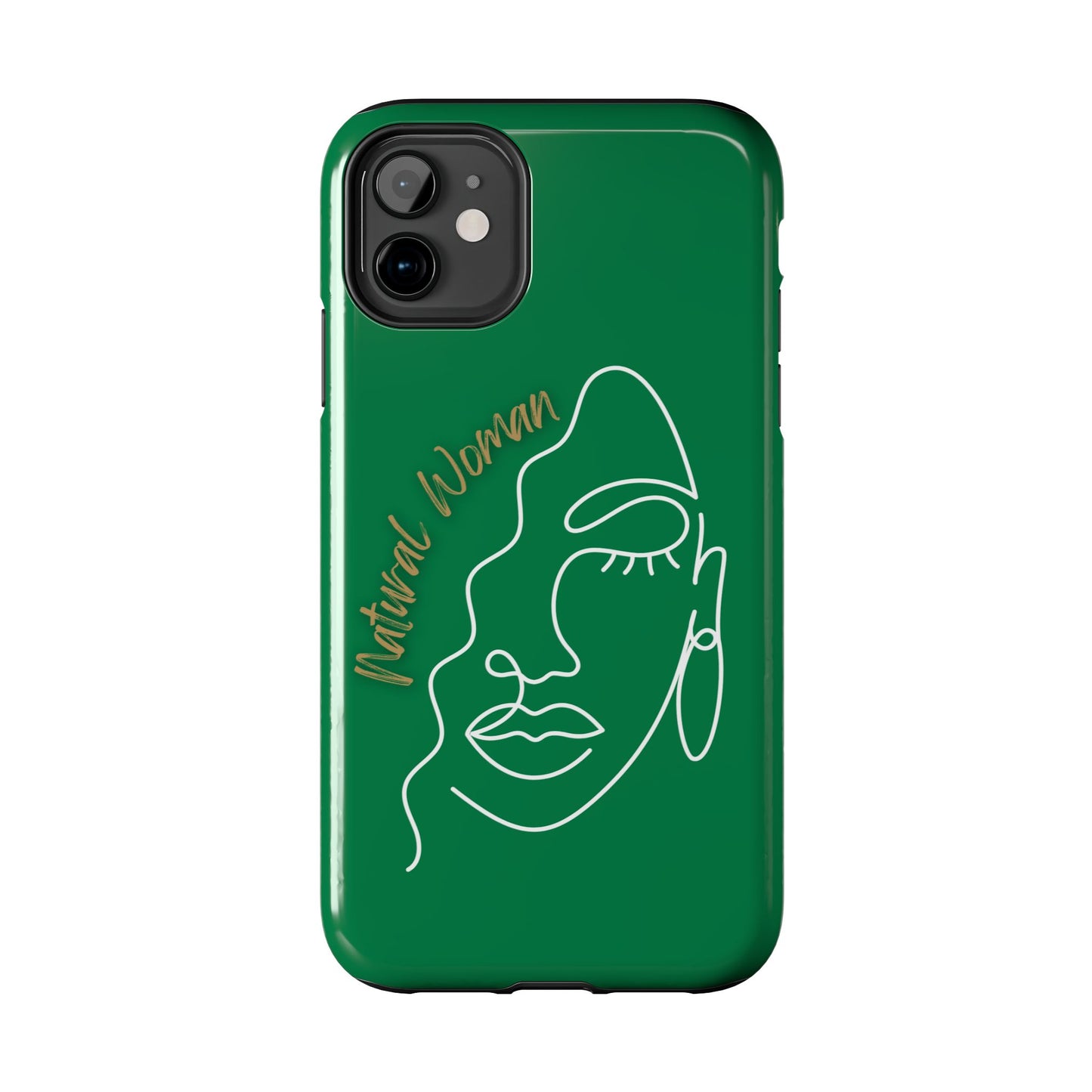 Natural Woman Half Face (WL)Tough Phone Case DARK GREEN