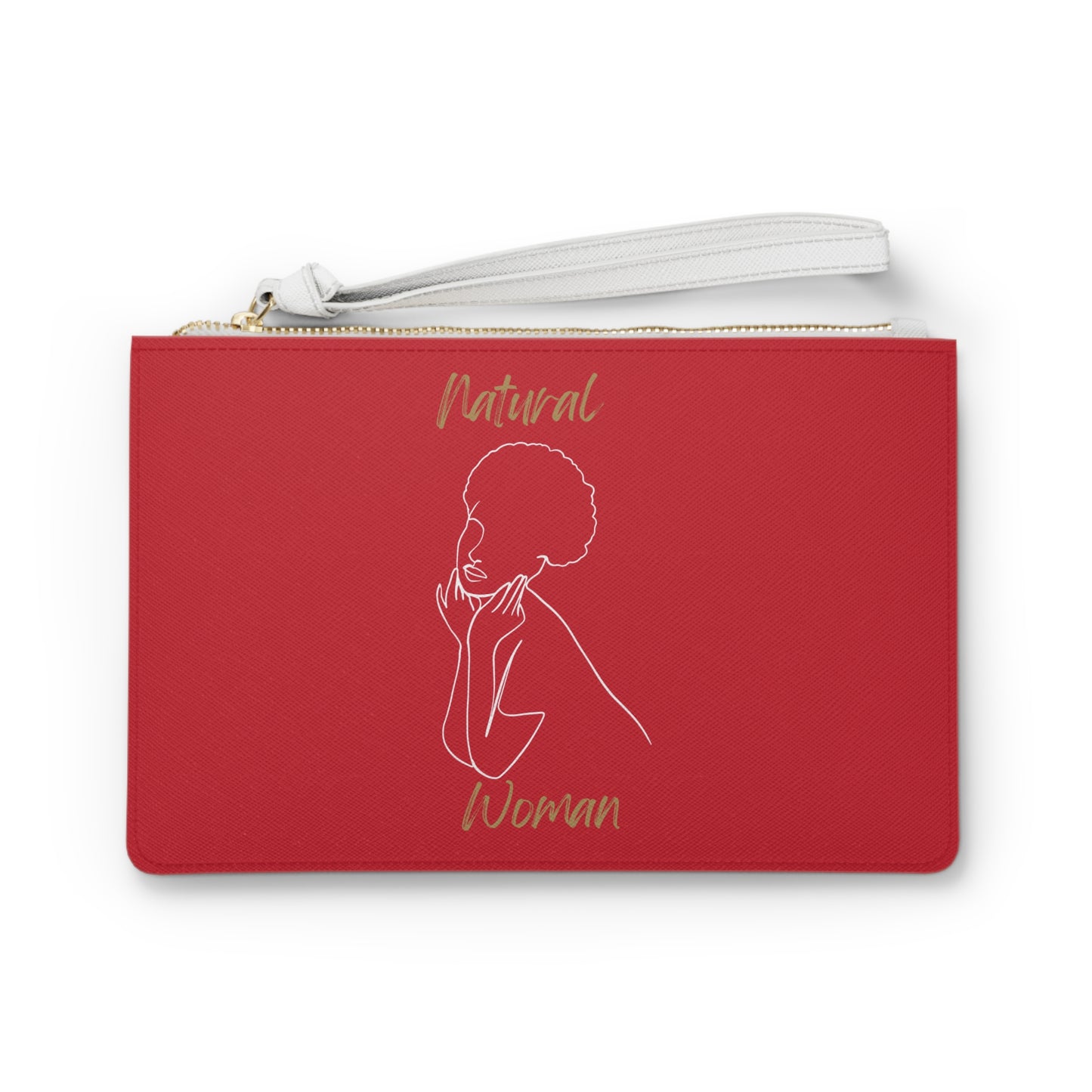 Natural Woman Cute Afro (WL) Clutch Bag DARK RED