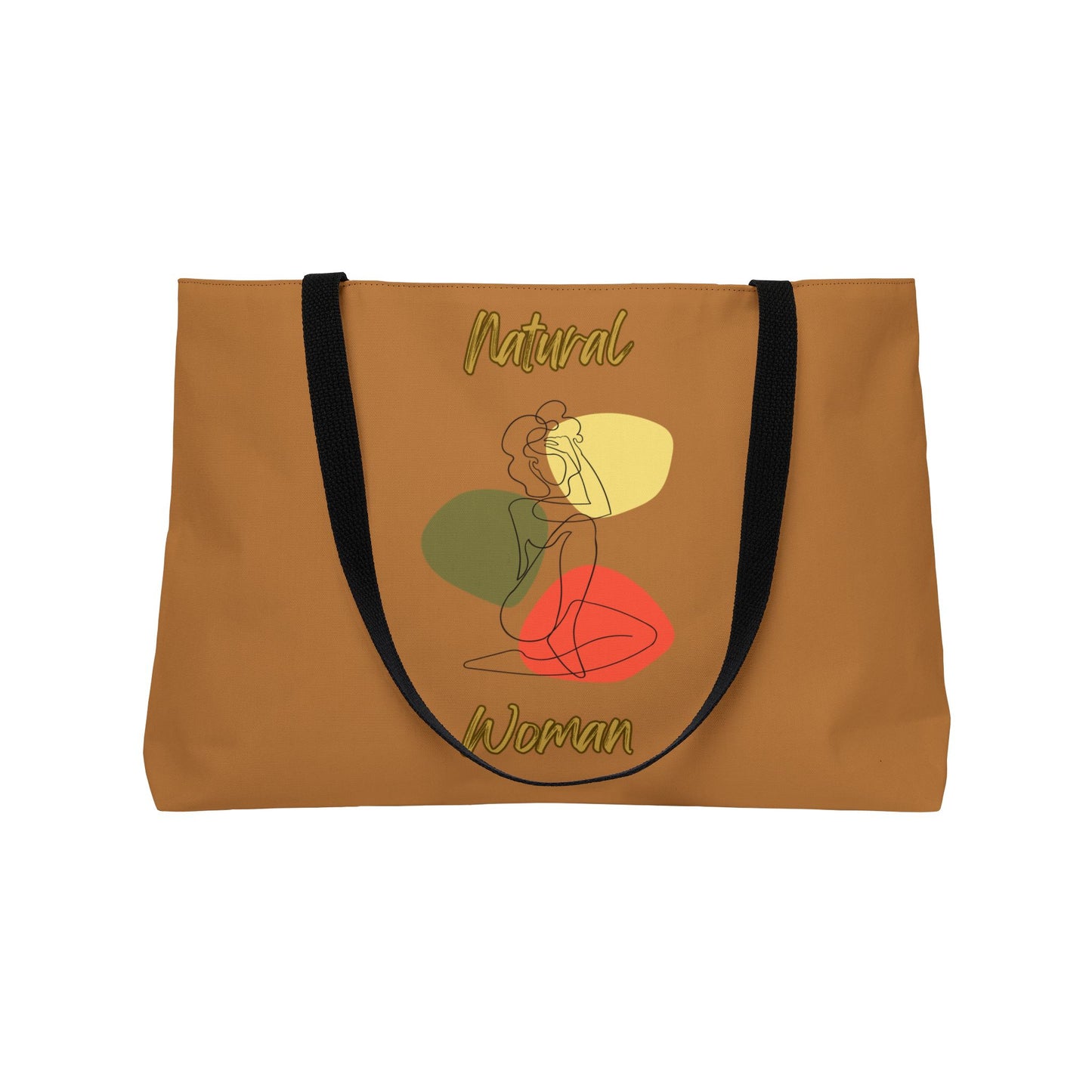 Natural Woman Colorful Pose (BL) Weekender Tote Bag LIGHT BROWN