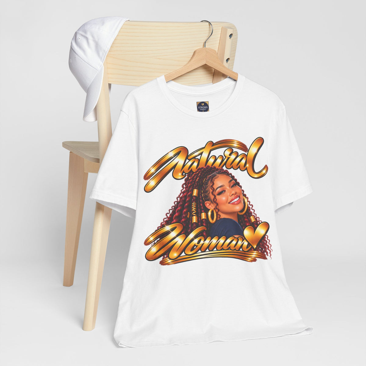 Natural Woman Twists Graphic Tee | Burgundy Twists | Women's Hair Identity T-Shirt