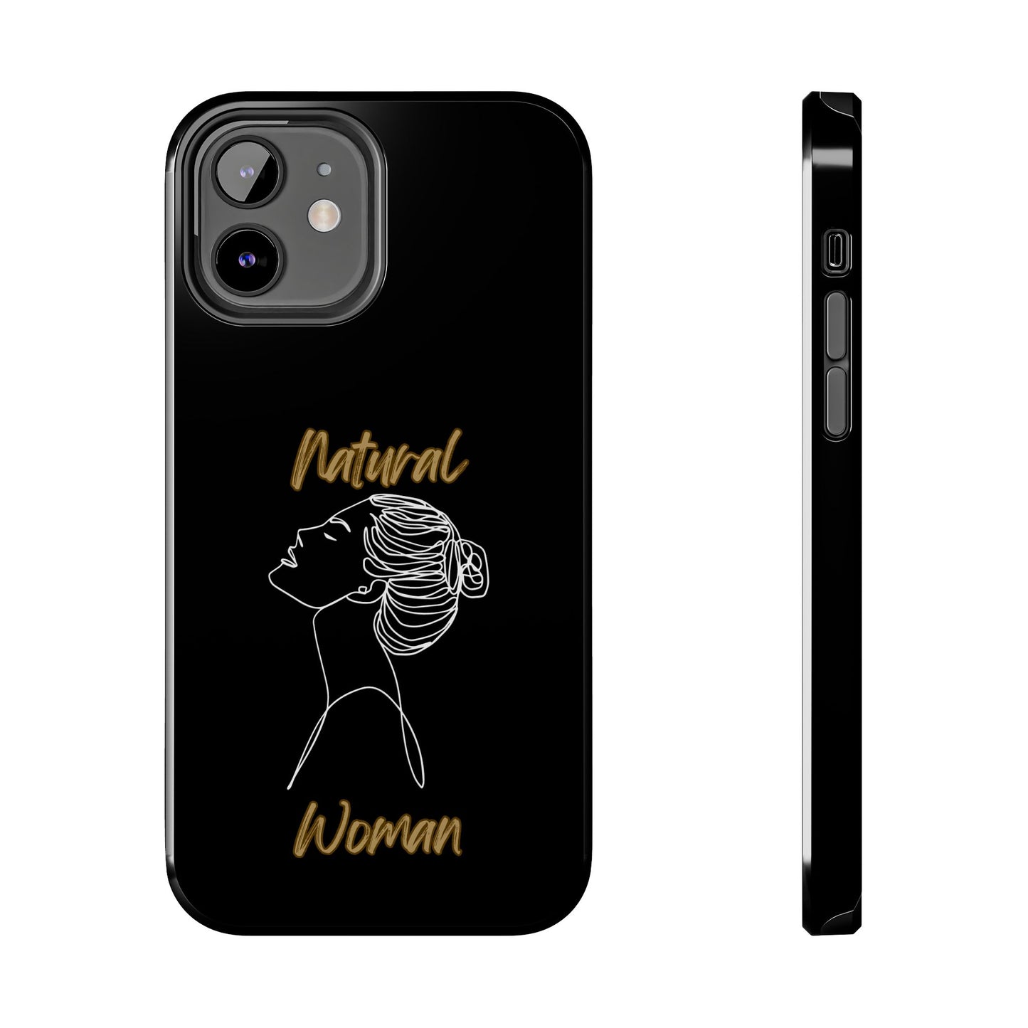 Natural Woman Wet Bun (WL) Tough Phone Cases BLACK