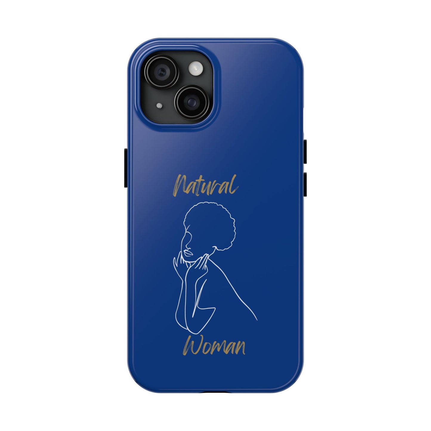 Natural Woman Cute Afro (WL)Tough Phone Cases DARK BLUE