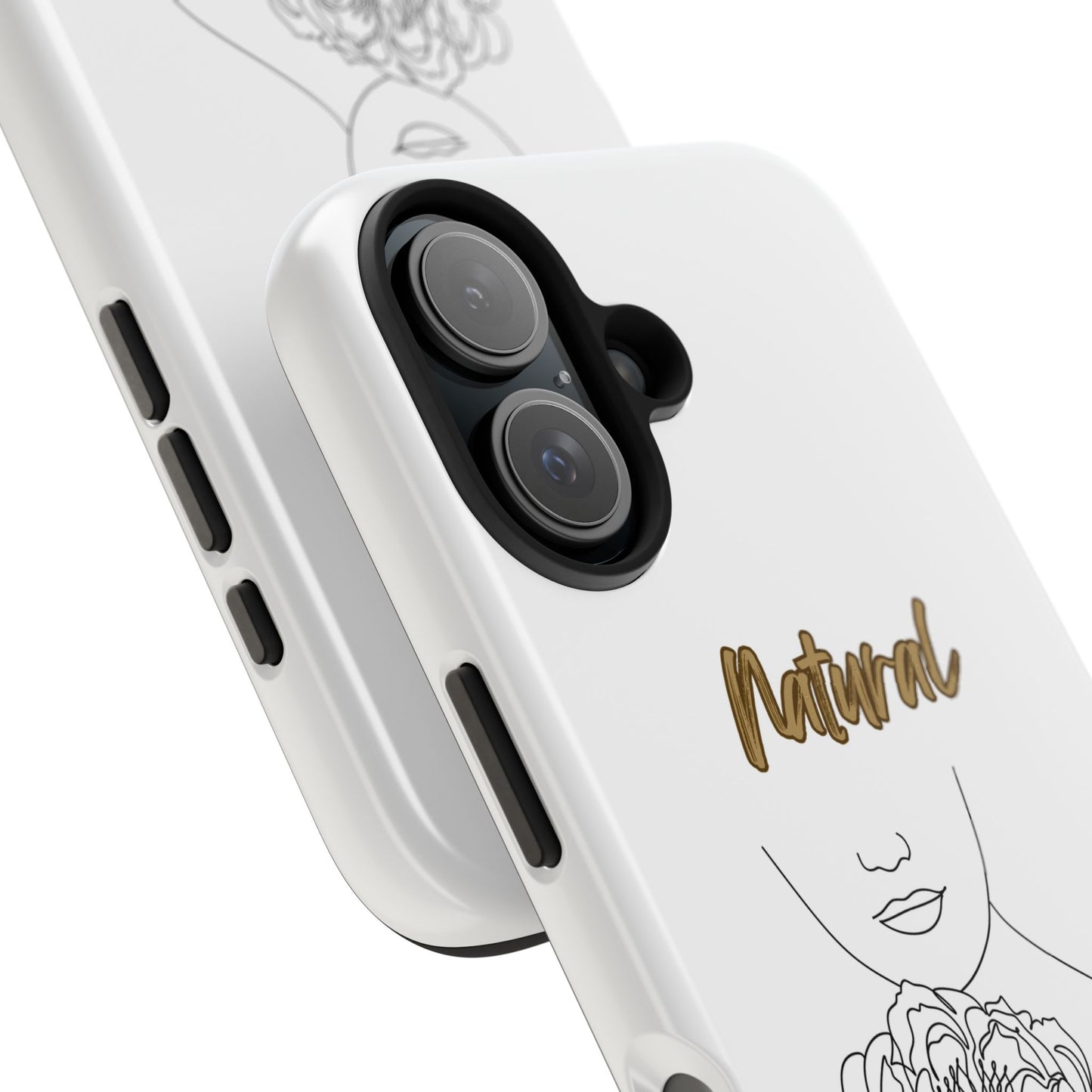 Natural Woman Kissed Flower (BL)Tough Phone Cases WHITE