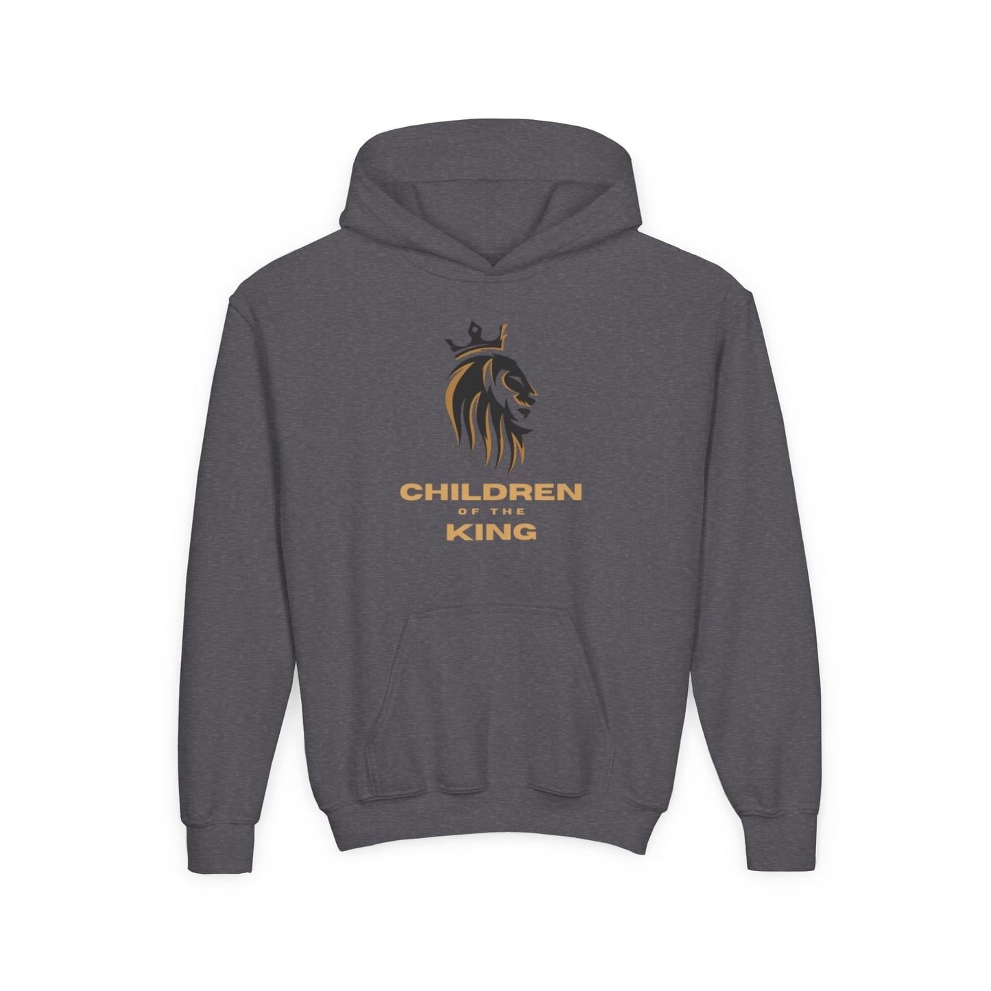 "Children of the King" Hoodie - BLACK Lion Design with Isaiah 54:13