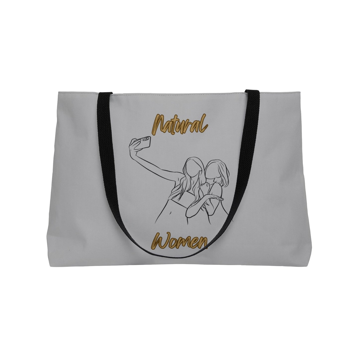 Natural Women Friends Selfie (BL) Weekender Tote Bag LIGHT GREY