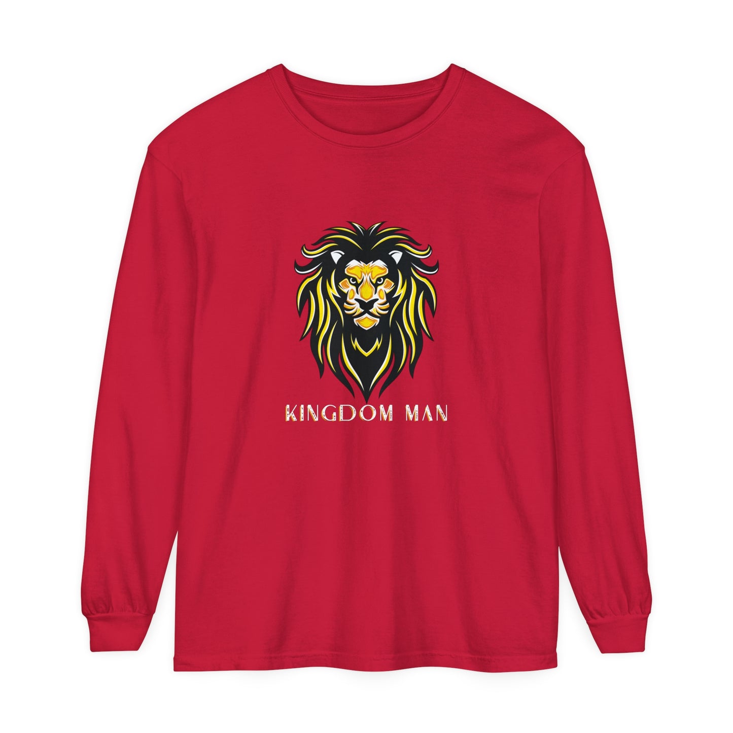 Kingdom Man (White/Gold) Long Sleeve T-Shirt