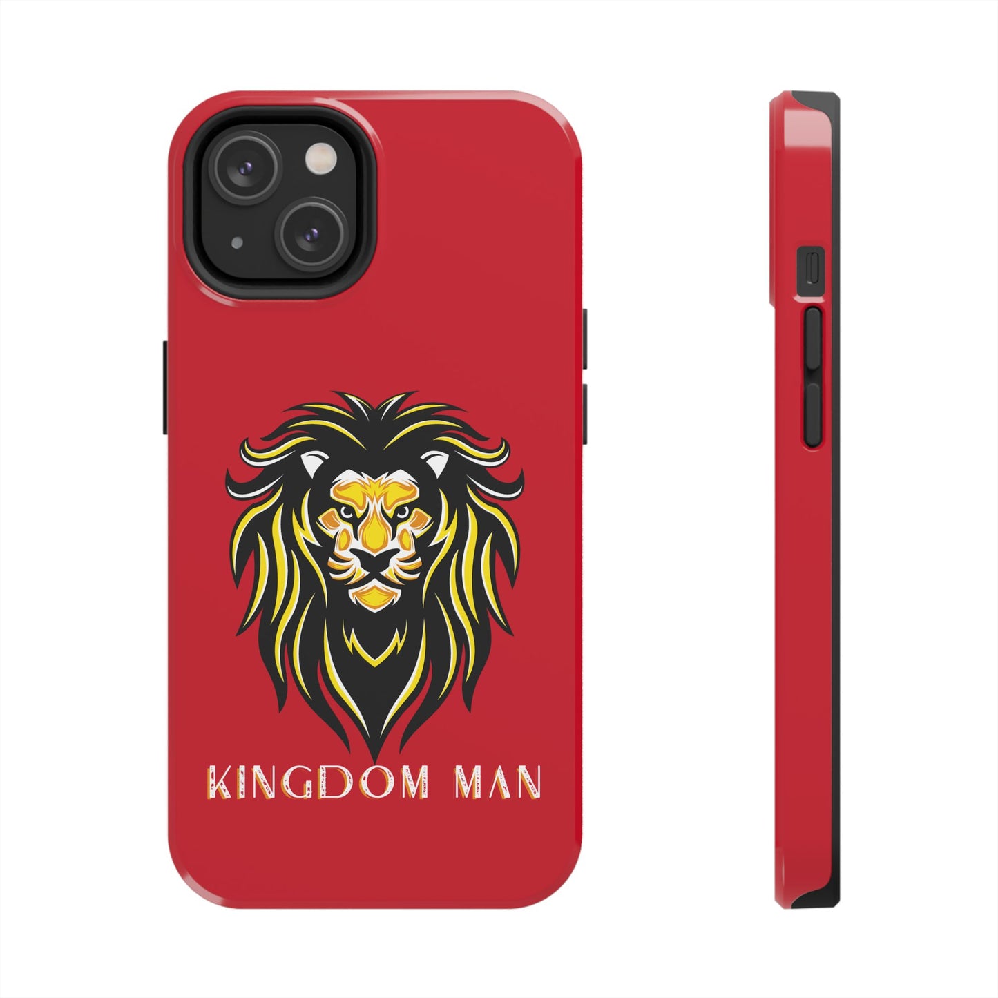 Kingdom Man (White-Gold Label) Tough Phone Case DARK RED