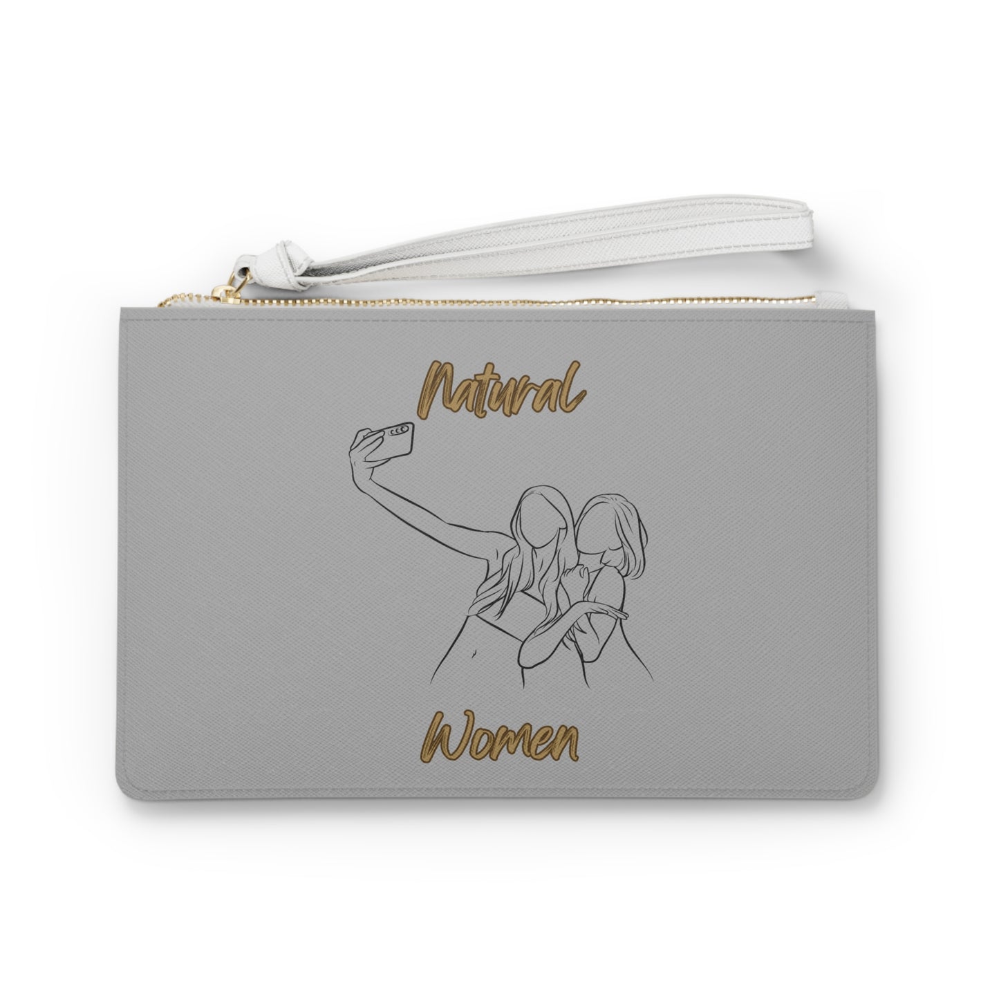 Natural Women Friends Selfie (BL) Clutch Bag LIGHT GREY