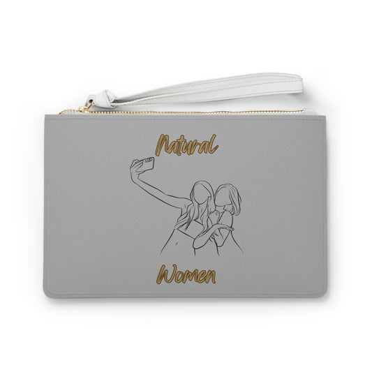 Natural Women Friends Selfie (BL) Clutch Bag LIGHT GREY