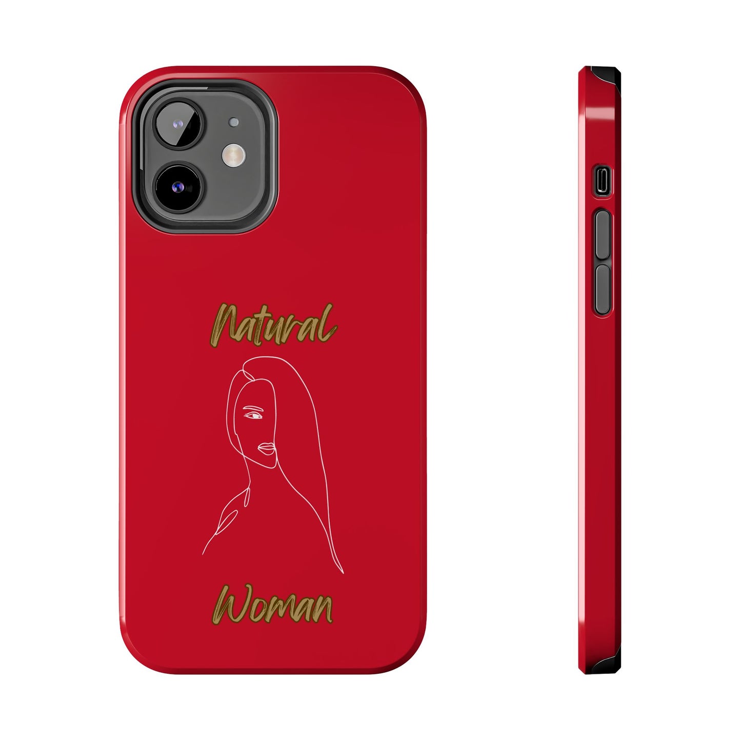 Natural Woman Covered Eye (WL)Tough Phone Cases DARK RED