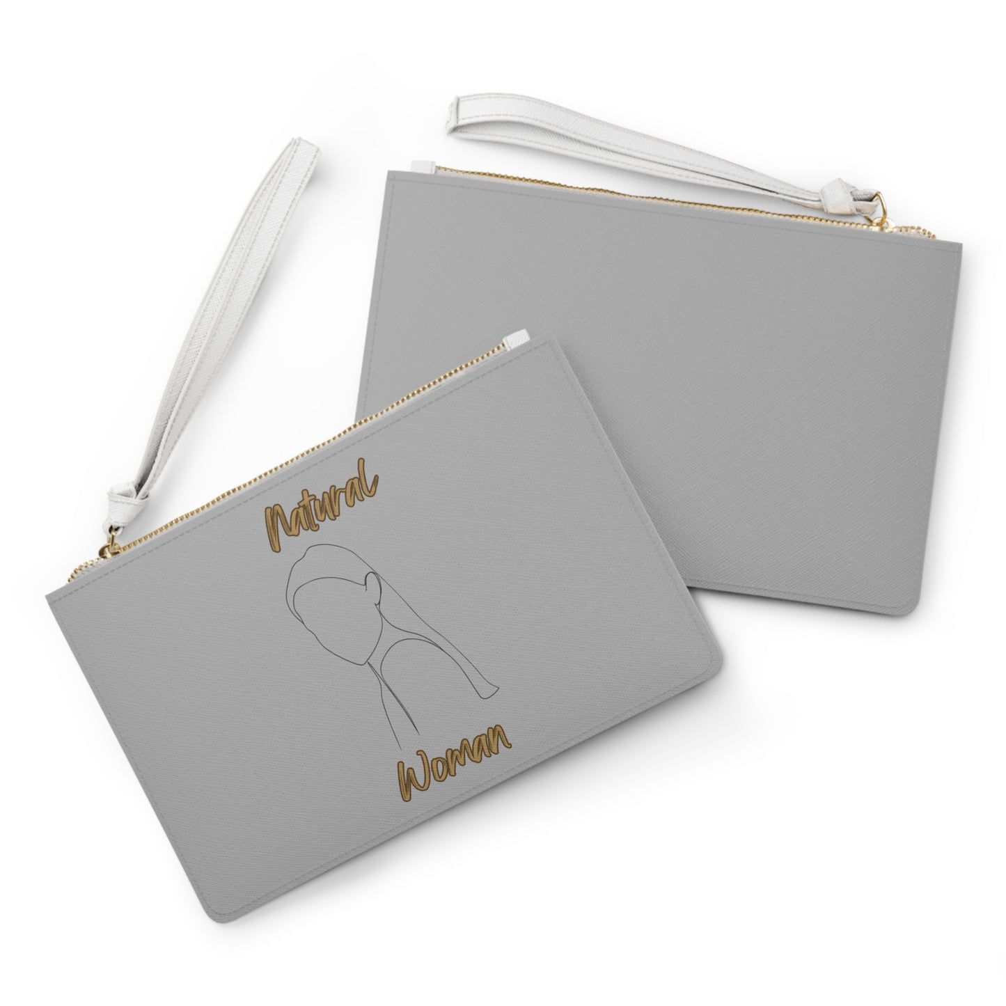 Natural Woman Tilted Look (BL) Clutch Bag LIGHT GREY
