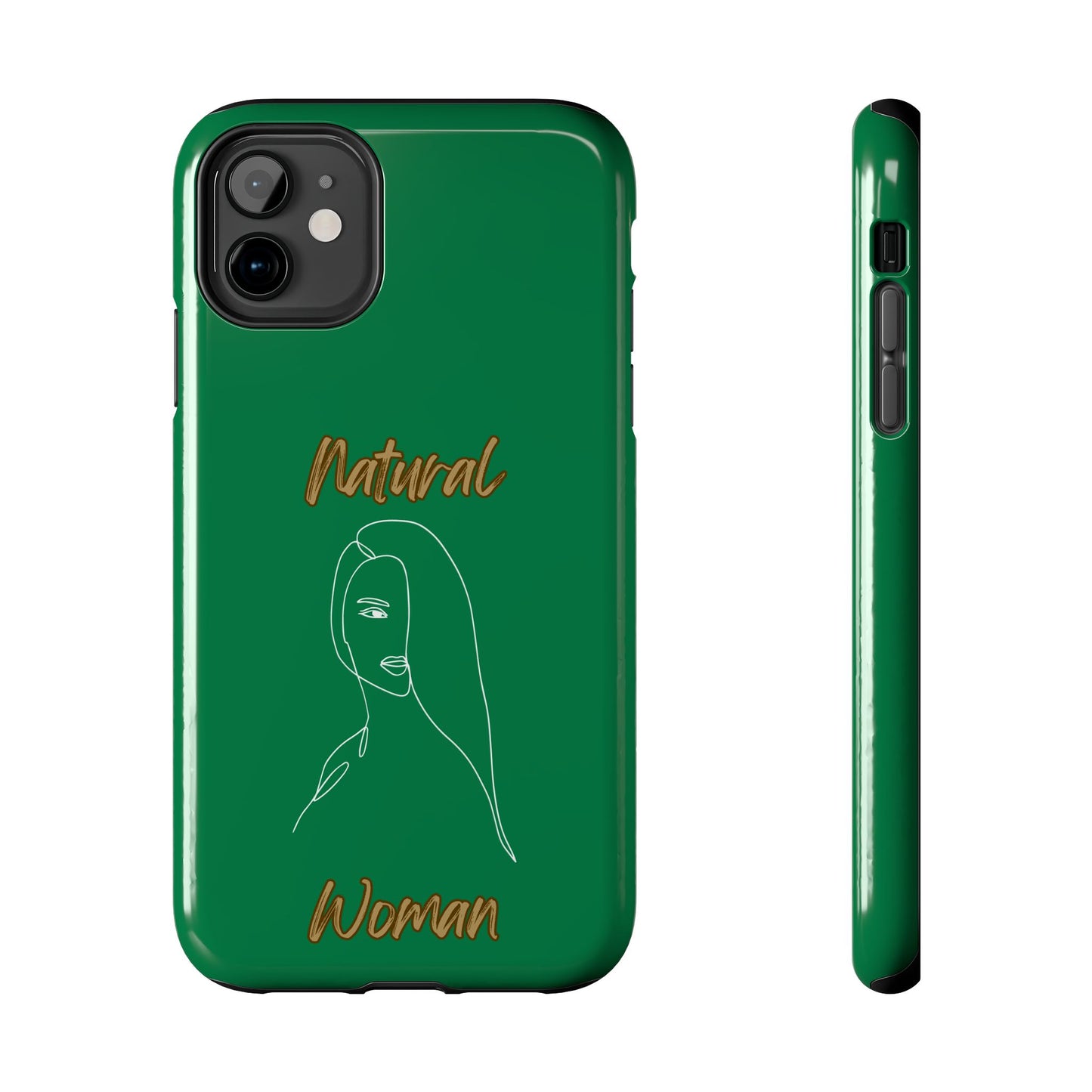 Natural Woman Covered Eye (WL)Tough Phone Cases DARK GREEN