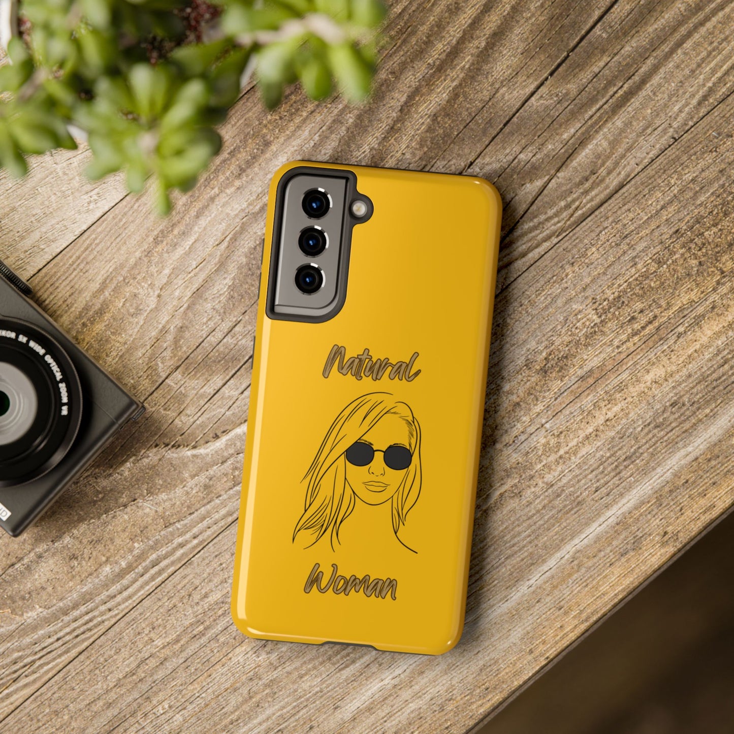 Natural Woman Shades (BL)Tough Phone Cases YELLOW