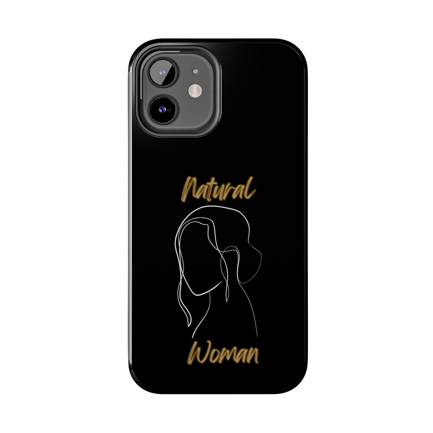 Natural Woman Hanging Hair (WL) Tough Phone Cases BLACK
