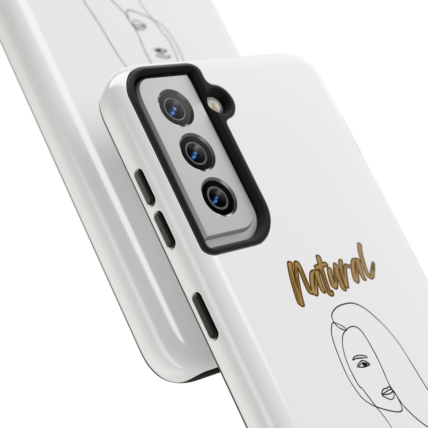 Natural Woman Covered Eye (BL)Tough Phone Cases WHITE