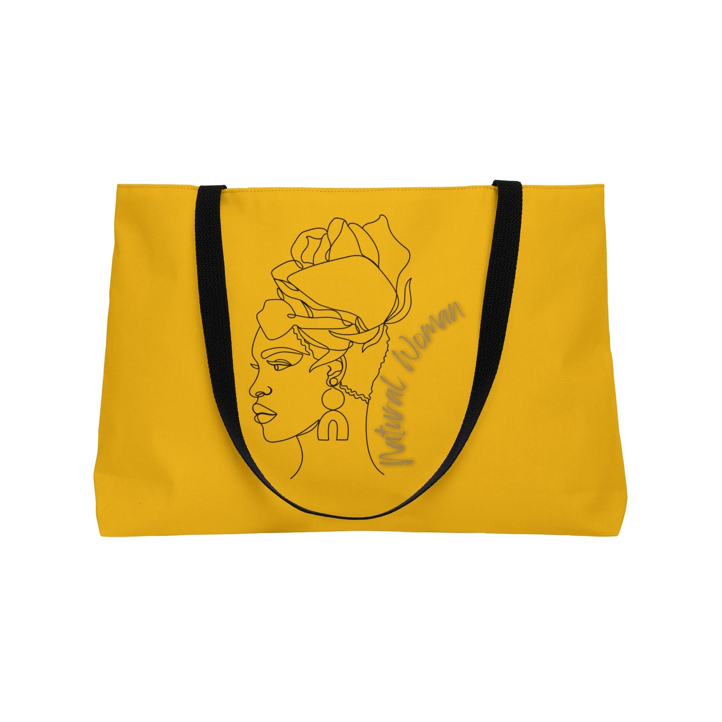 Natural Woman Flower Wrap (BL) Weekender Tote Bag YELLOW