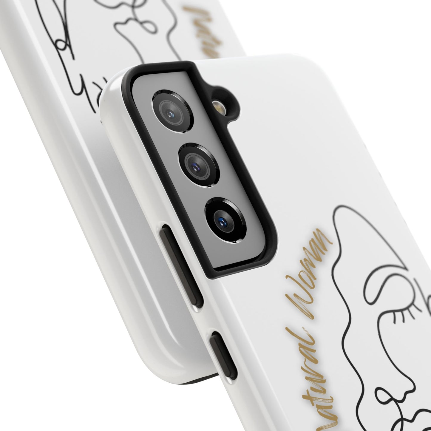 Natural Woman Half Face (BL)Tough Phone Case WHITE