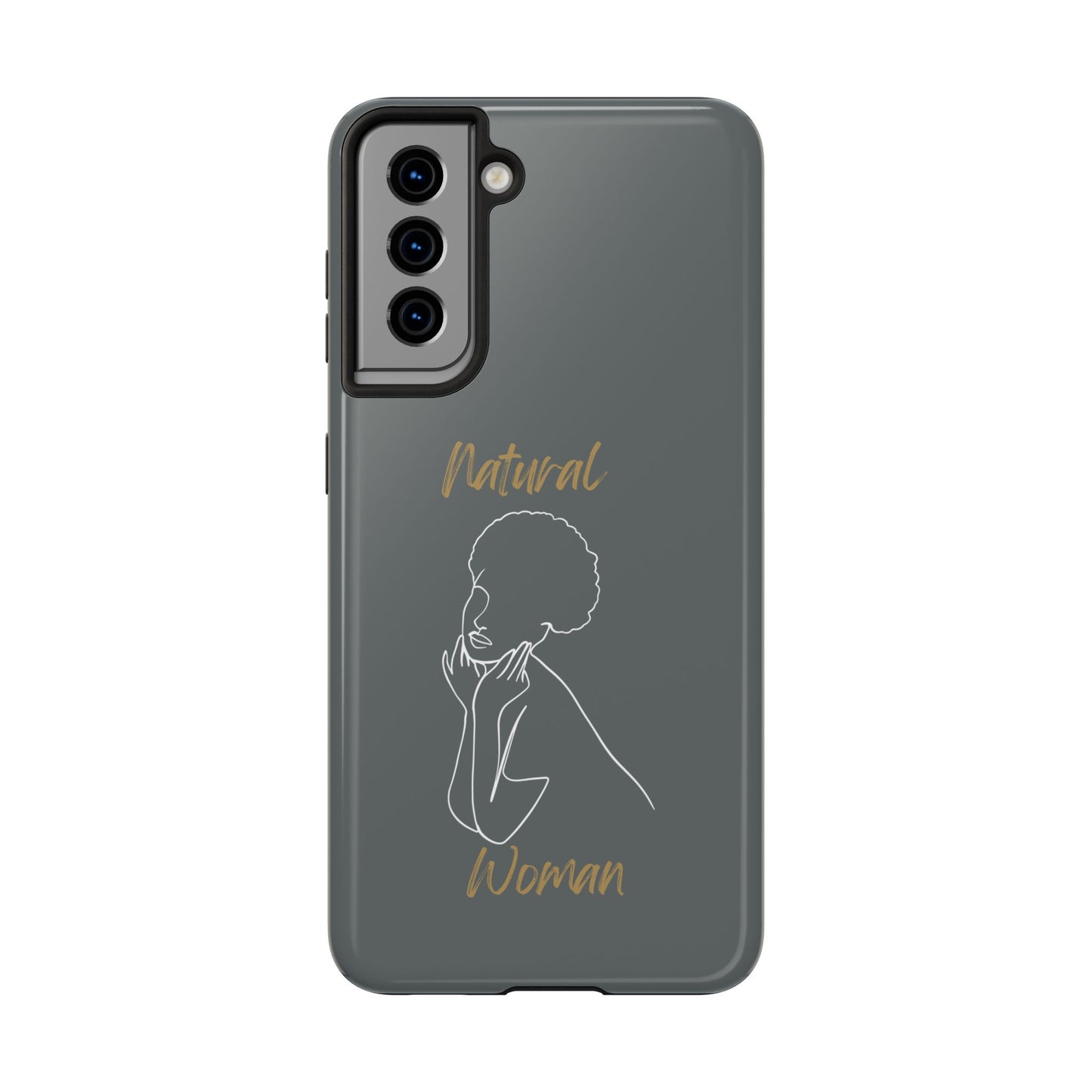 Natural Woman Cute Afro(WL)Tough Phone Cases DARK GREY