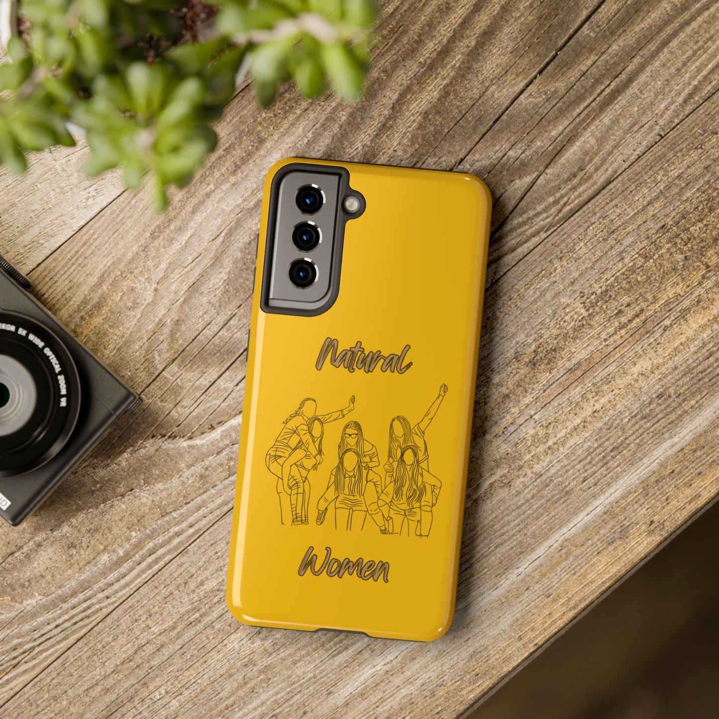 Natural Woman Piggy Back (BL)Tough Phone Cases YELLOW