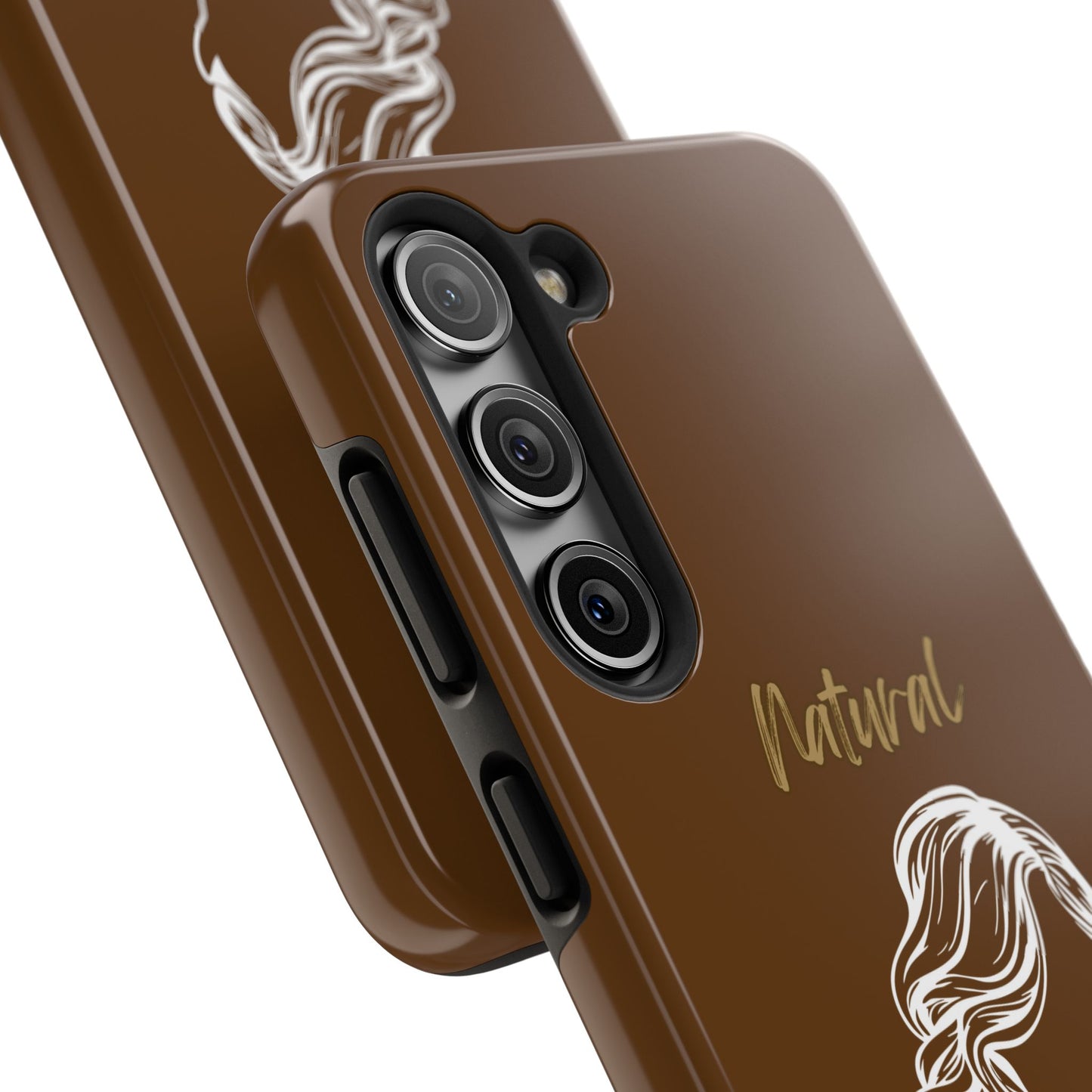 Natural Woman Long Curl (WL)Tough Phone Cases BROWN