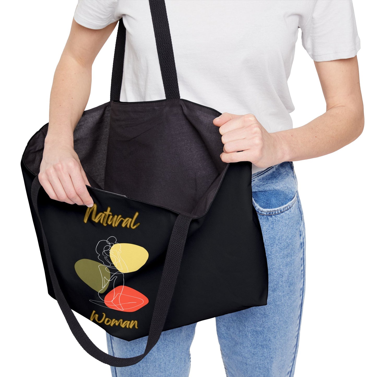 Natural Woman Colorful Pose (WL) Weekender Tote Bag BLACK