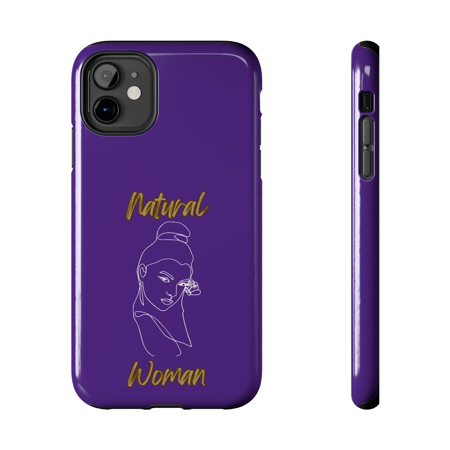 Natural Woman Sassy Bun (WL) Tough Phone Cases PURPLE