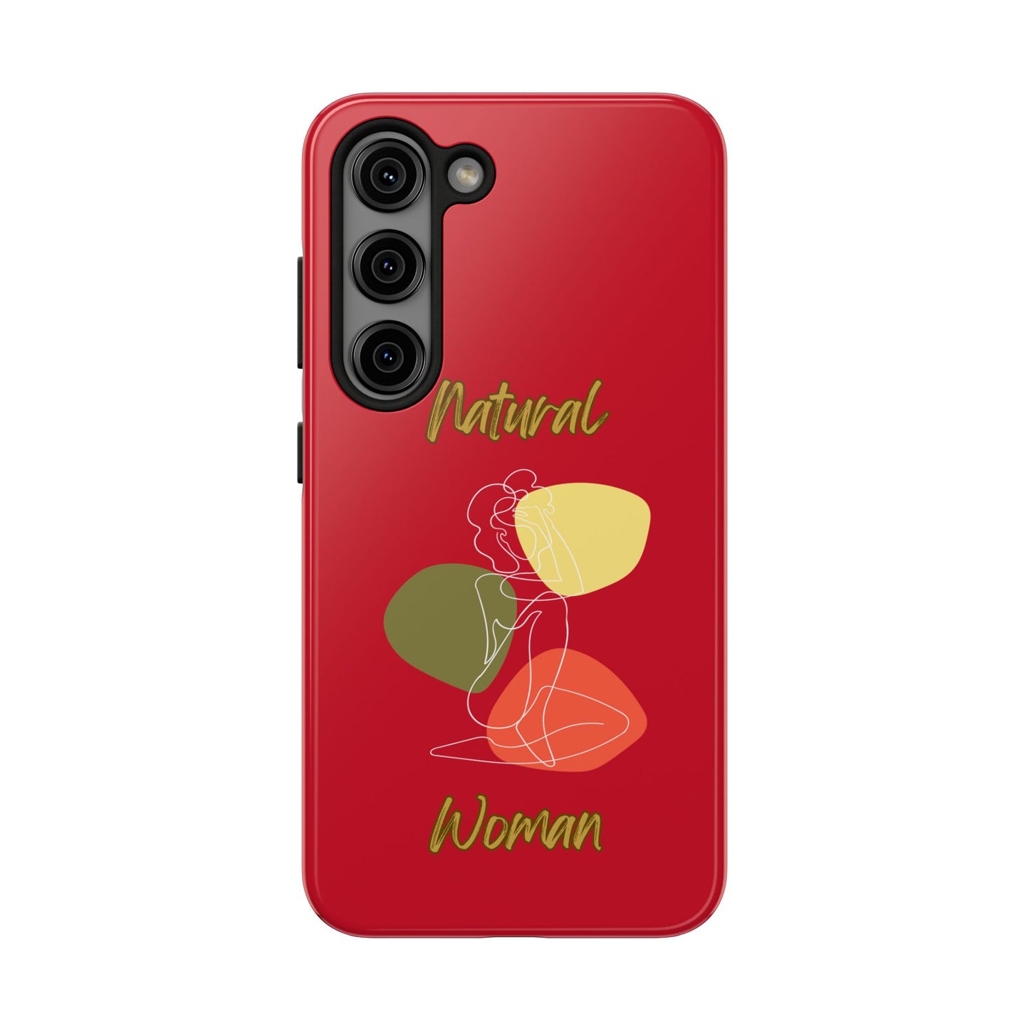 Natural Woman Colorful Pose (WL)Tough Phone Cases DARK RED