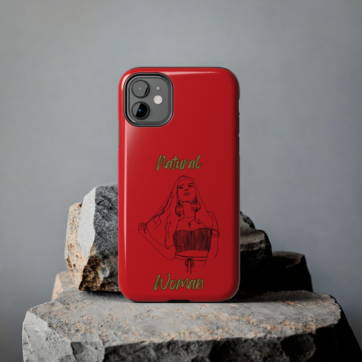 Natural Woman Thinking (BL)Tough Phone Cases RED