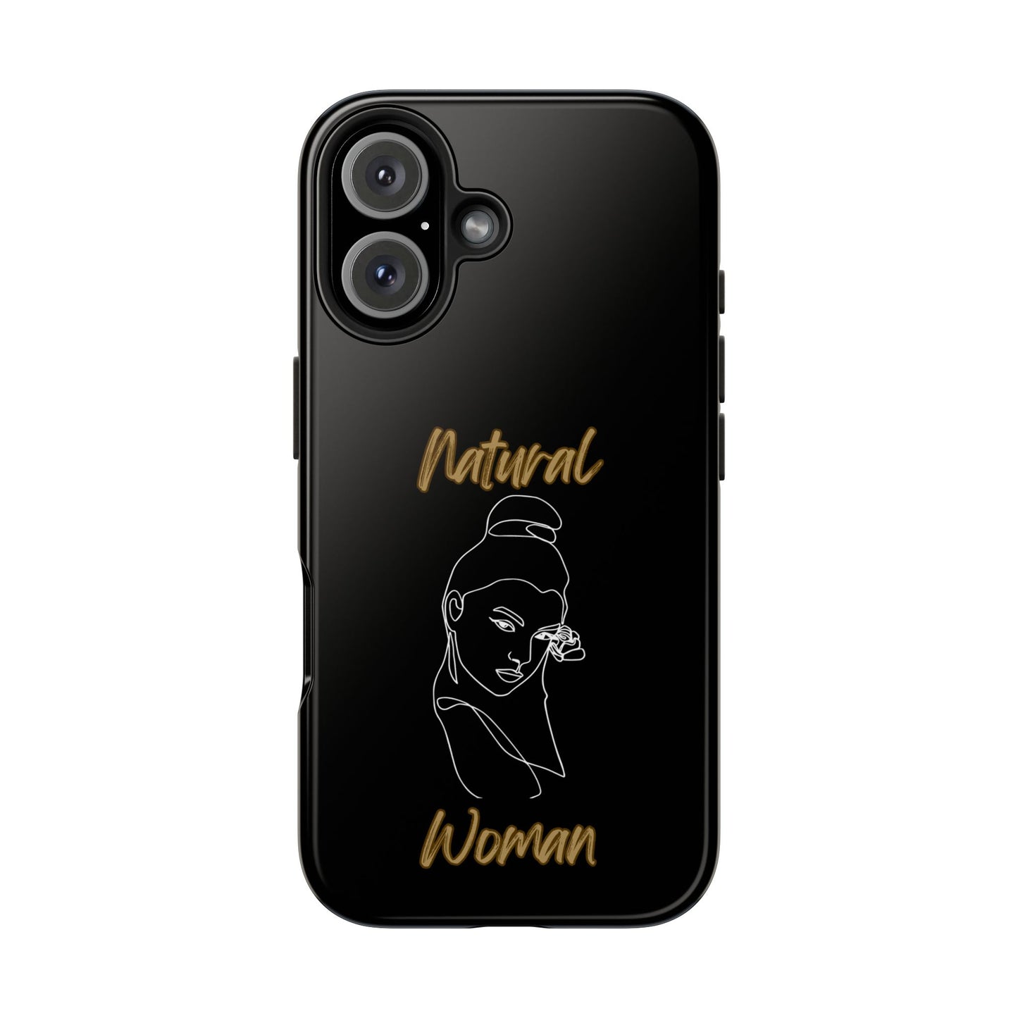 Natural Woman Sassy Bun (WL) Tough Phone Cases BLACK