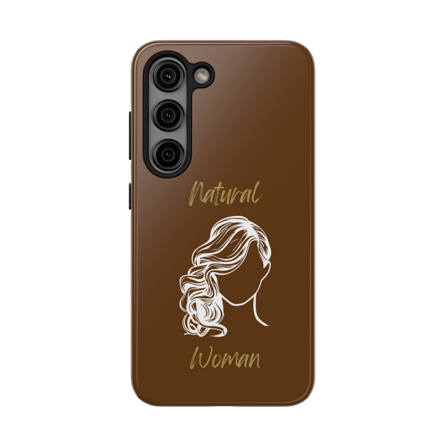 Natural Woman Long Curl (WL)Tough Phone Cases BROWN